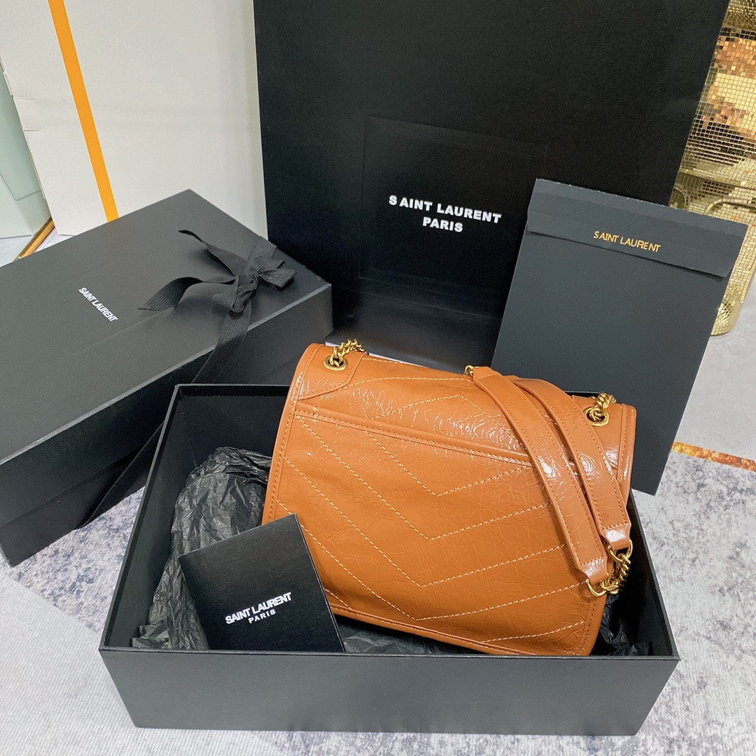 Y51 NIKI BABY IN VINTAGE LEATHER LIGHT CARAMEL 8.2 X 6 X 2.9 INCHES