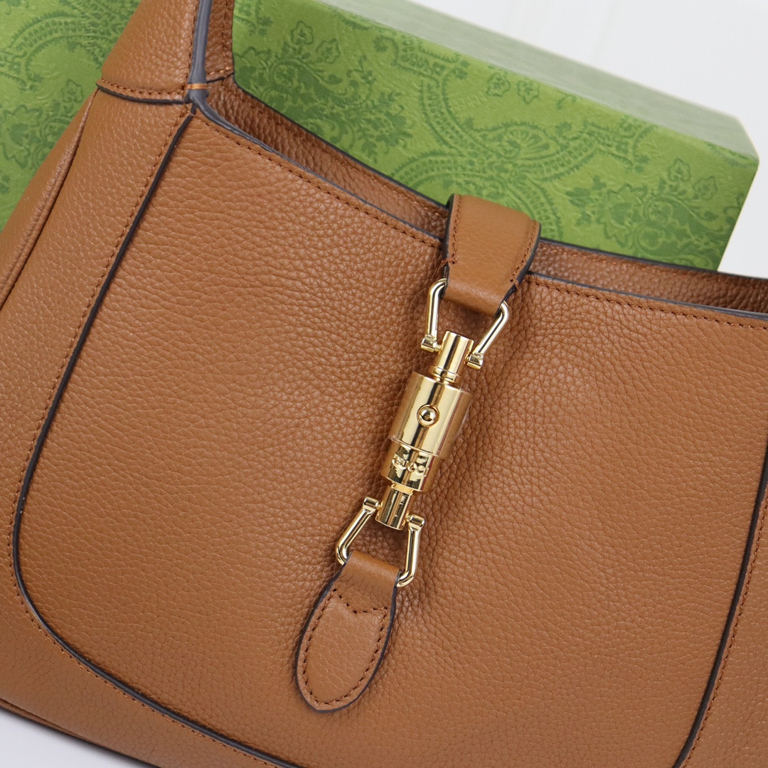 Gvc*1 JACKIE SMALL SHOULDER BAG Brown 10.8"W x 7.5"H x 1.6"D