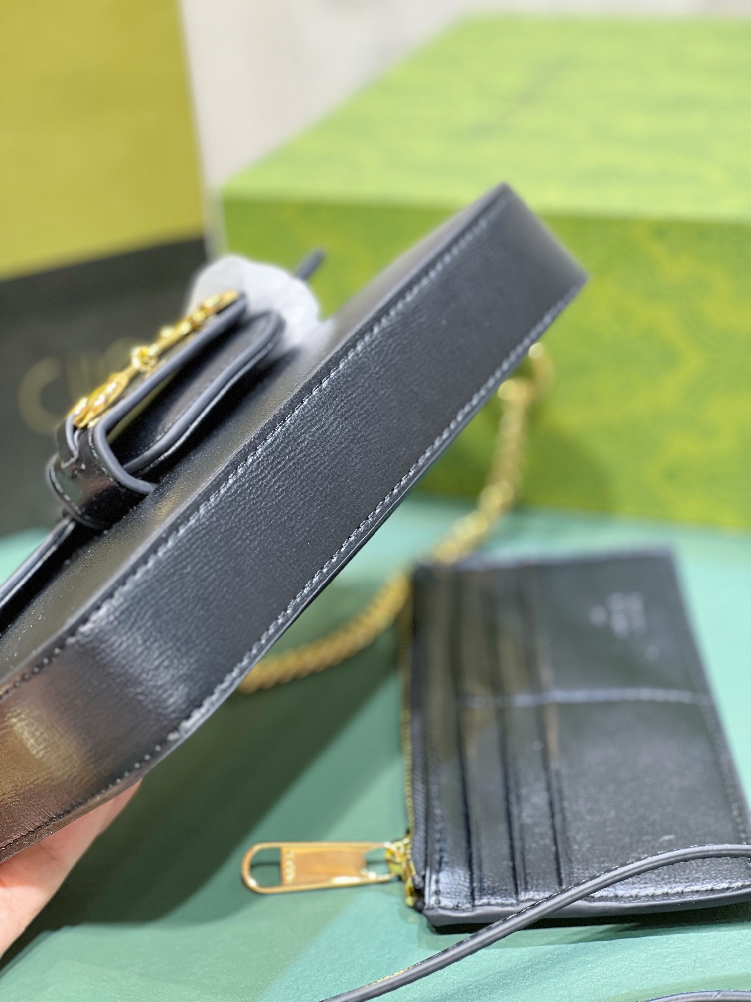 Gvc*1 HORSEBIT 1955 MINI BAG BLACK 8.5"W x 4.9"H x 1.2"D