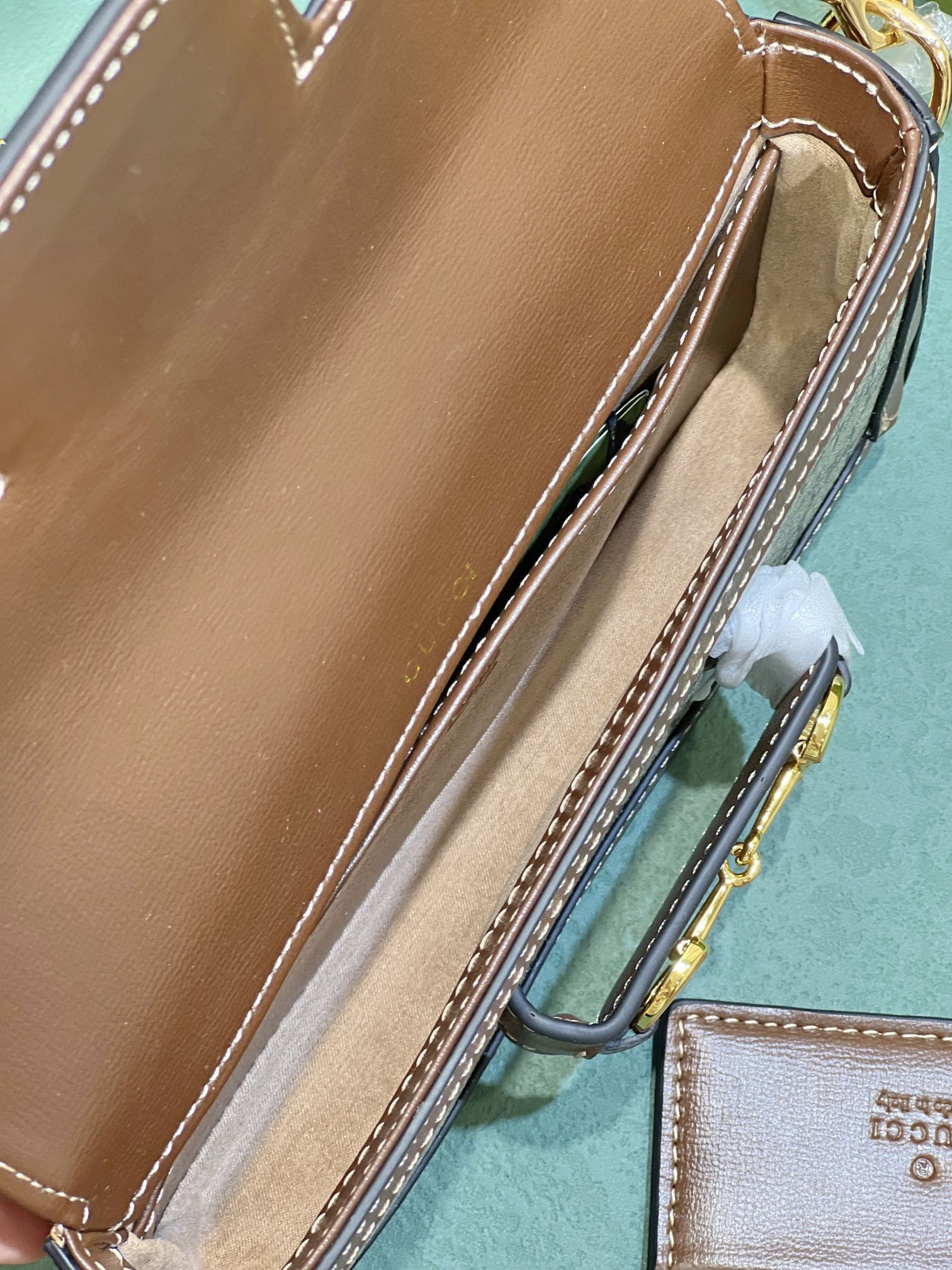 Gvc*1 HORSEBIT 1955 MINI BAG BROWN 8.5"W x 4.9"H x 1.2"D