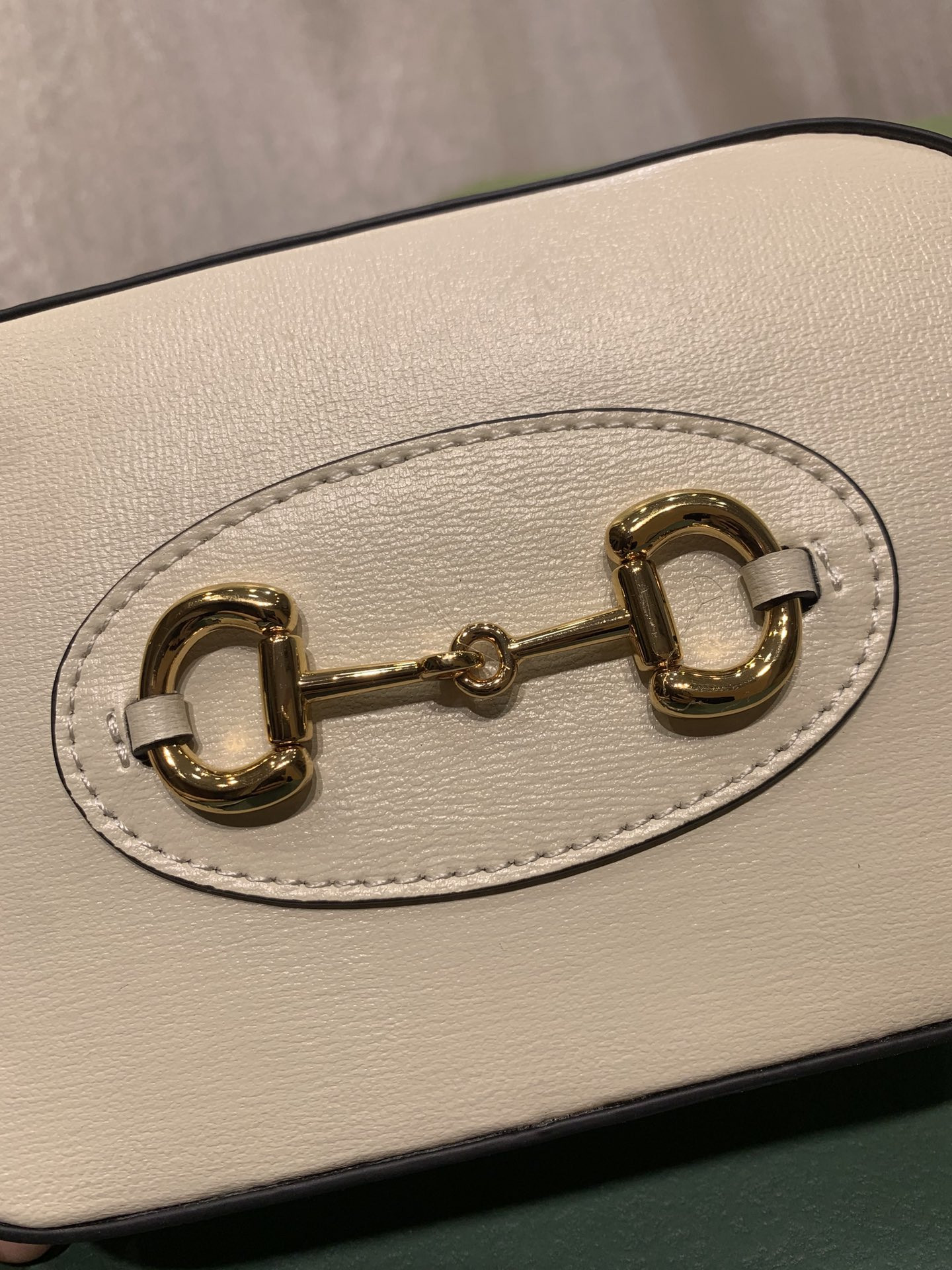 Gvc*1 HORSEBIT 1955 SMALL SHOULDER BAG WHITE 7.9"W x 5.1"H x 2.4"D