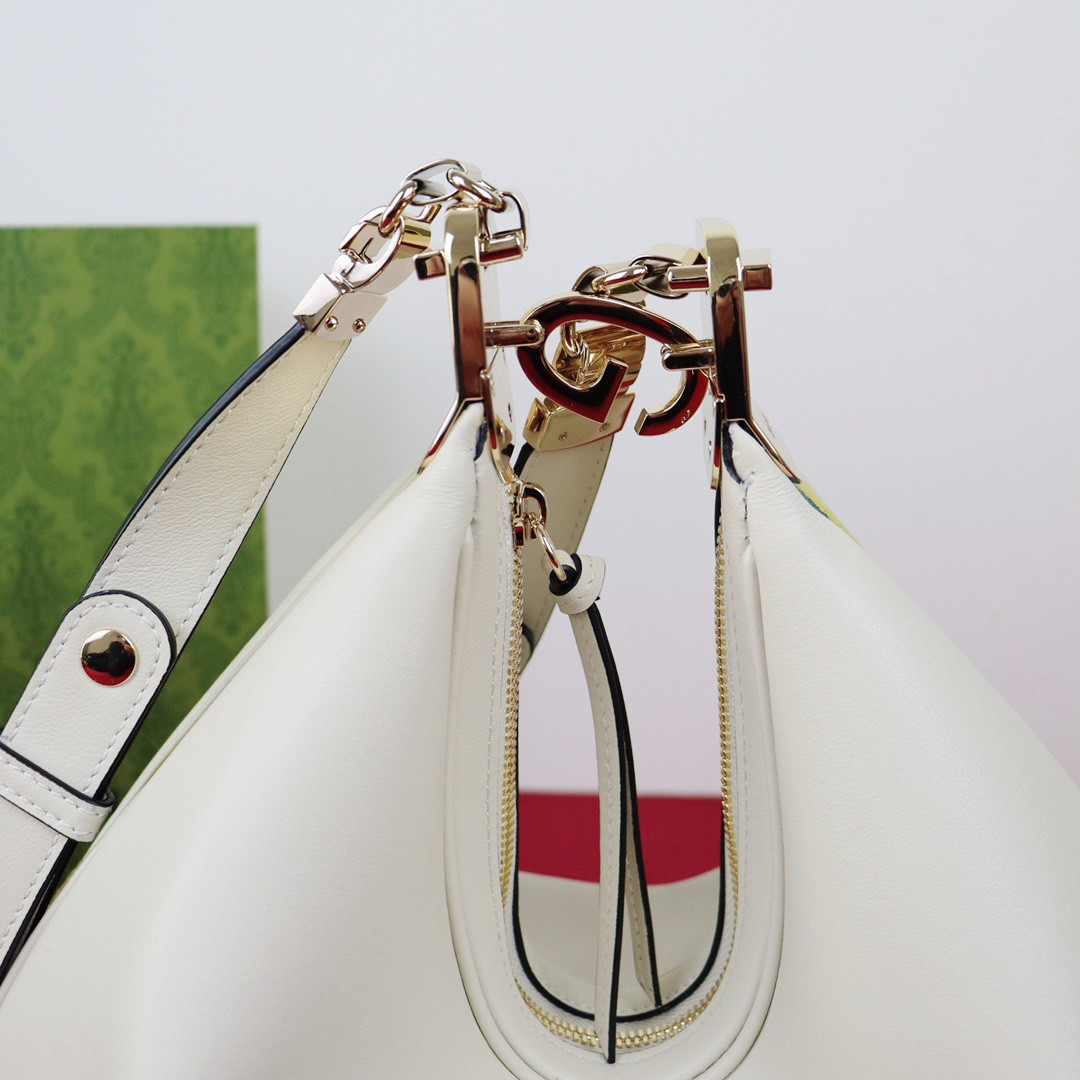 Gvc*1 ATTACHE MEDIUM SHOULDER BAG WHITE 13.8″W x 12.6″H x 2.4″D