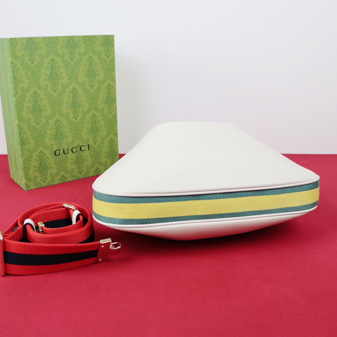 Gvc*1 ATTACHE MEDIUM SHOULDER BAG WHITE 13.8″W x 12.6″H x 2.4″D