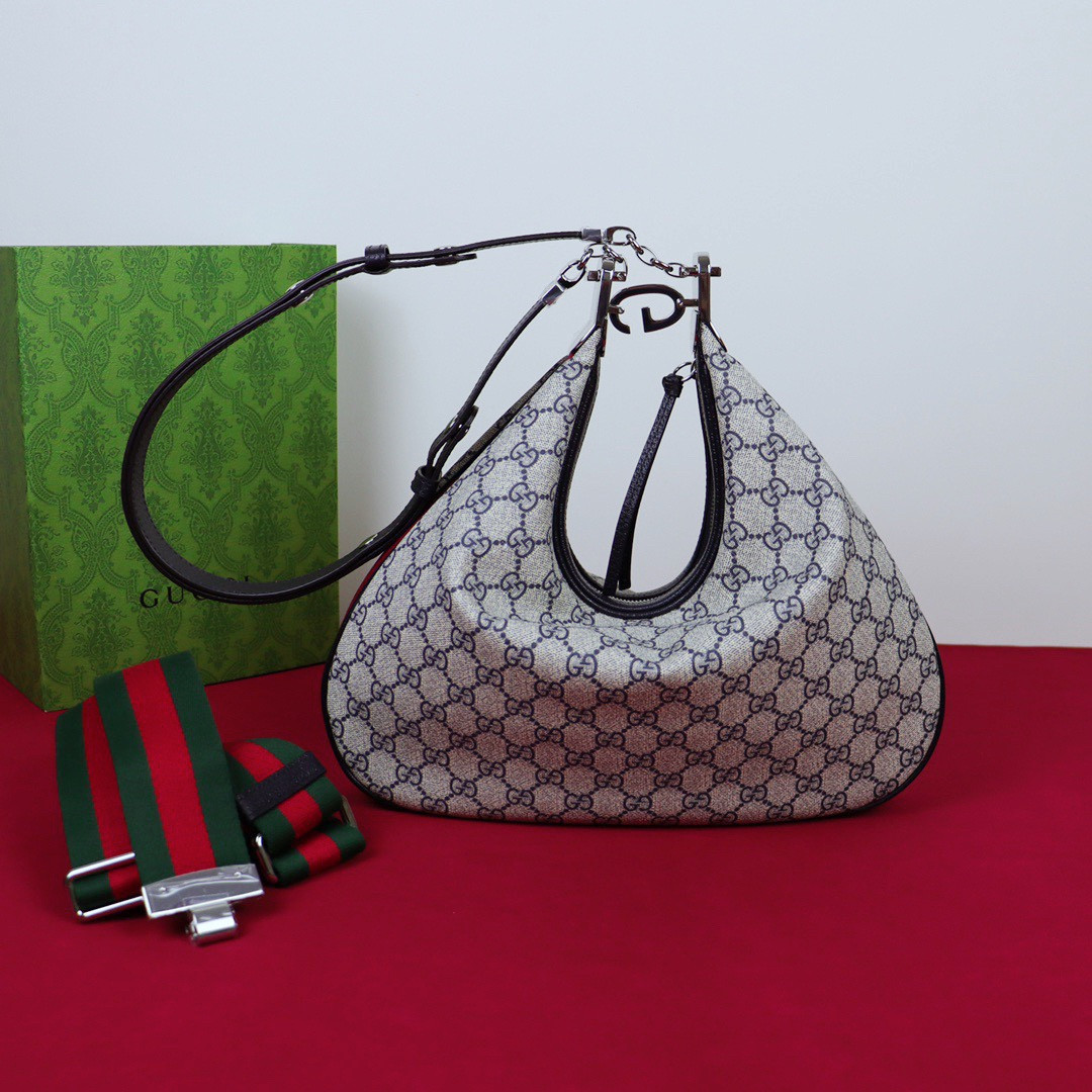 Gvc*1 ATTACHE MEDIUM SHOULDER BAG BEIGE BLUE 13.8″W x 12.6″H x 2.4″D