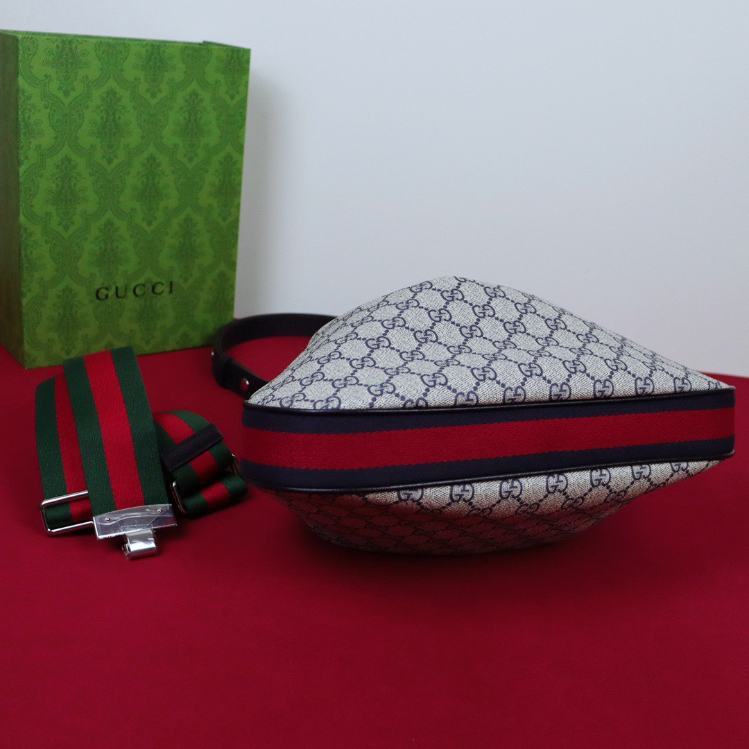 Gvc*1 ATTACHE MEDIUM SHOULDER BAG BEIGE BLUE 13.8″W x 12.6″H x 2.4″D