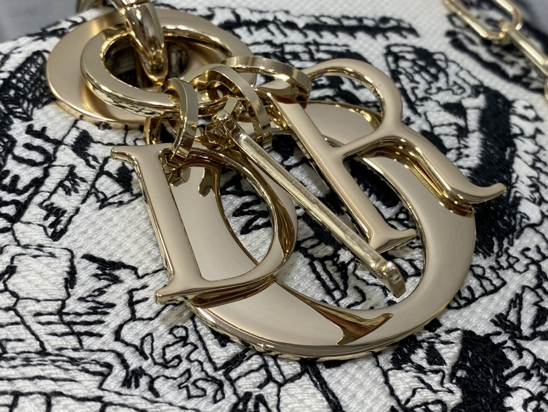 D10r Lady D-Joy bag medium black white 26 x 13.5 x 5 cm