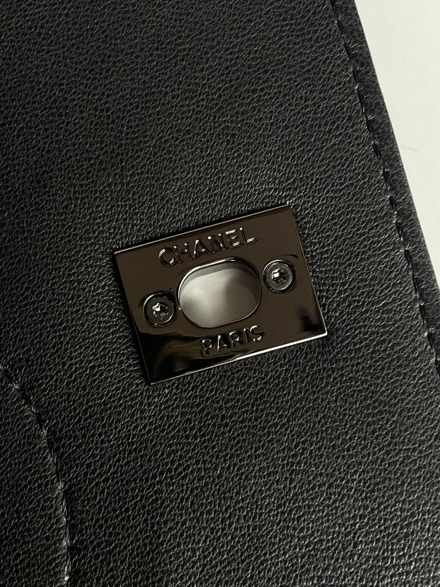 Ch**el FLAP BAG WITH TOP HANDLE 6.6 × 9.8 × 4.7 in