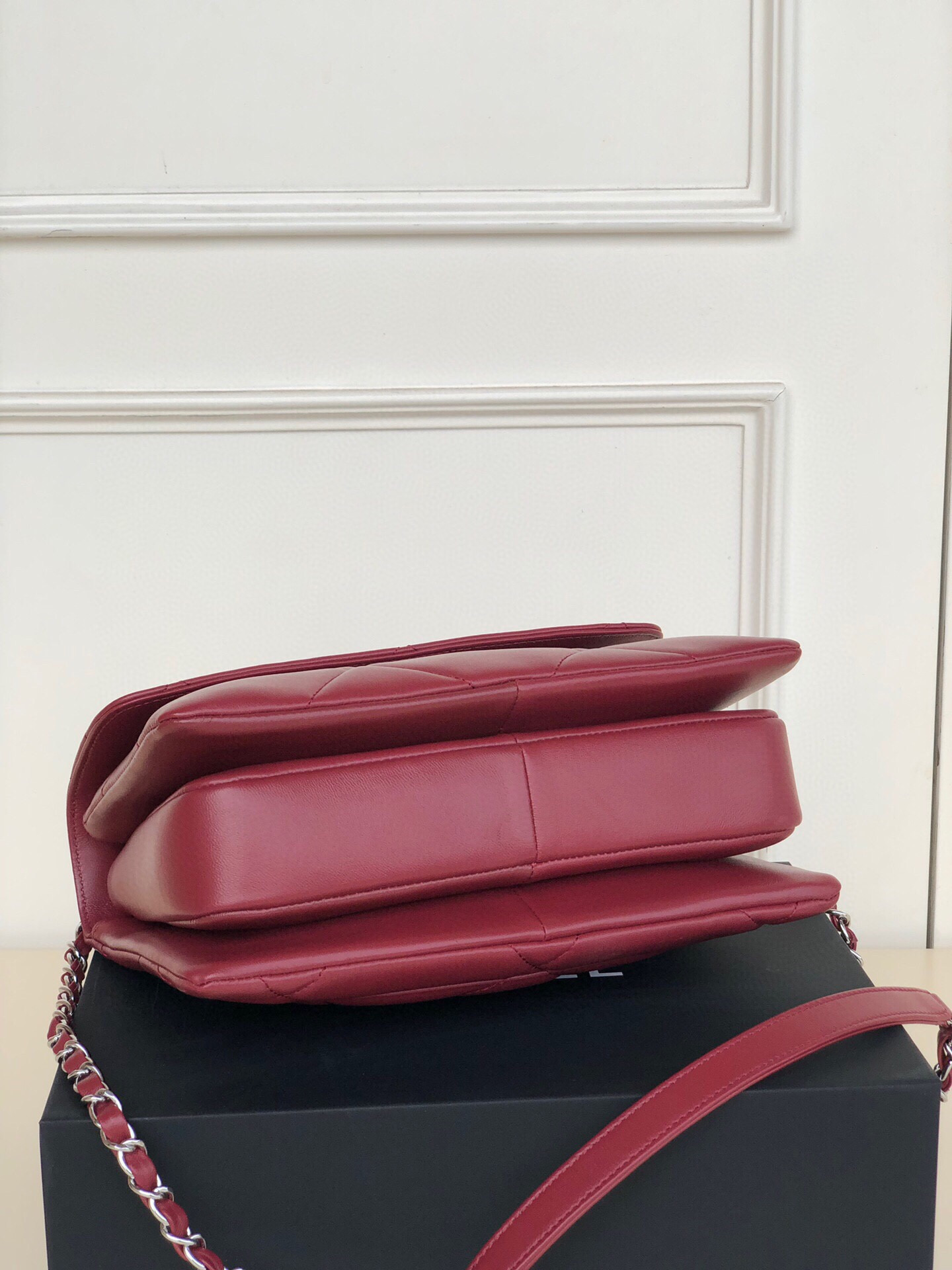 Ch**el FLAP BAG WITH TOP HANDLE 6.6 × 9.8 × 4.7 in