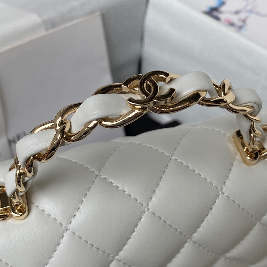 Ch**el Mini Classic Handbag With Top Handle 12 × 20 × 6 cm