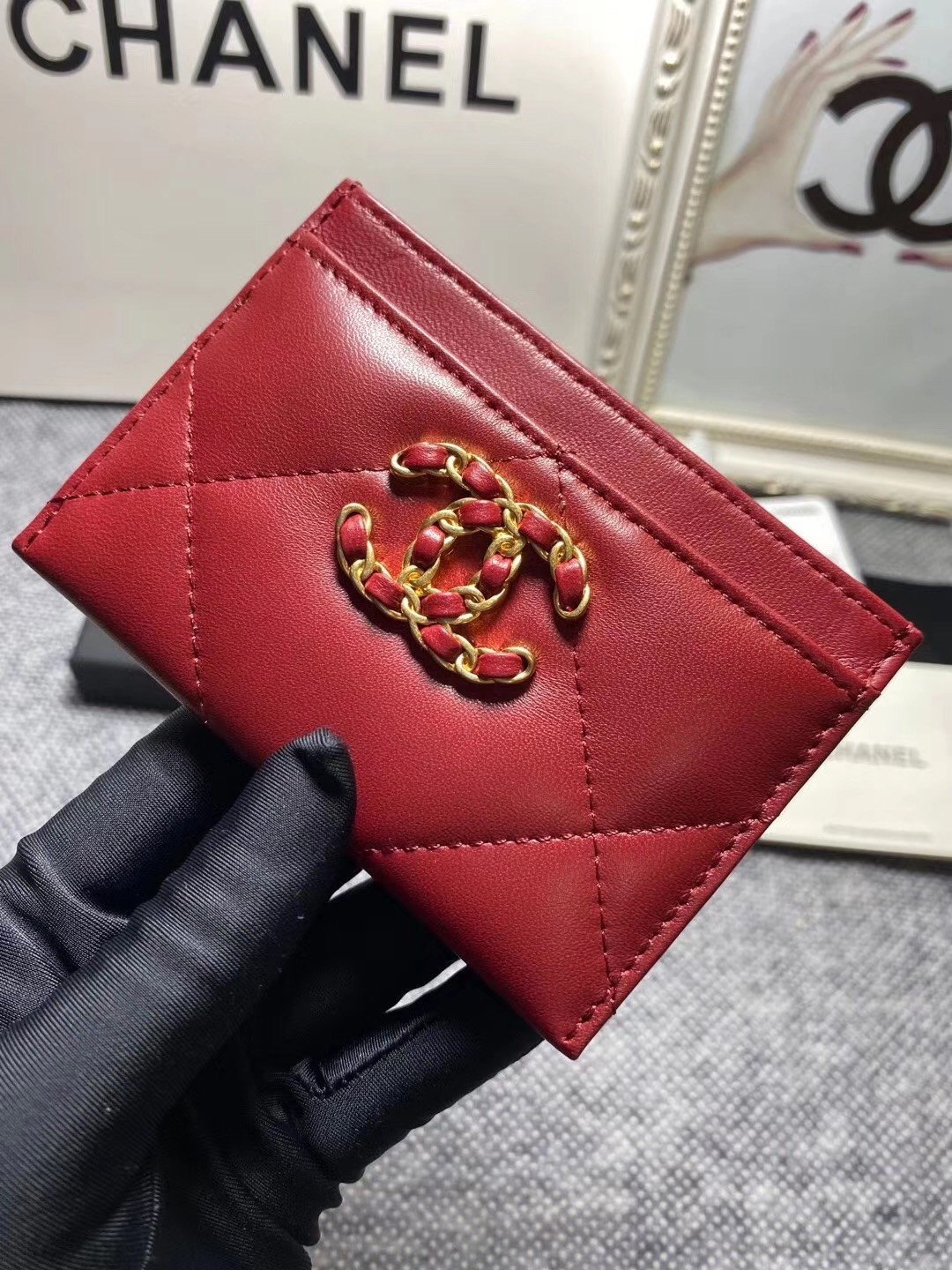 Ch**el CARD HOLDER 11.2×7.5×0.5cm