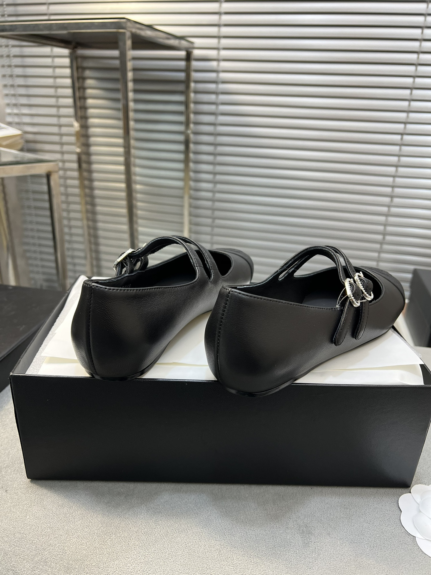 UA Ch**el MARY JANES  Lambskin & Grosgrain