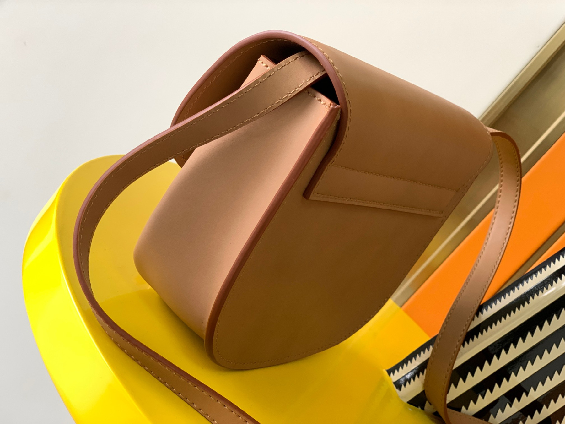 Y51 KAIA SMALL SATCHEL IN SMOOTH LEATHER 7.2 X 6.1 X 2.1 INCHES