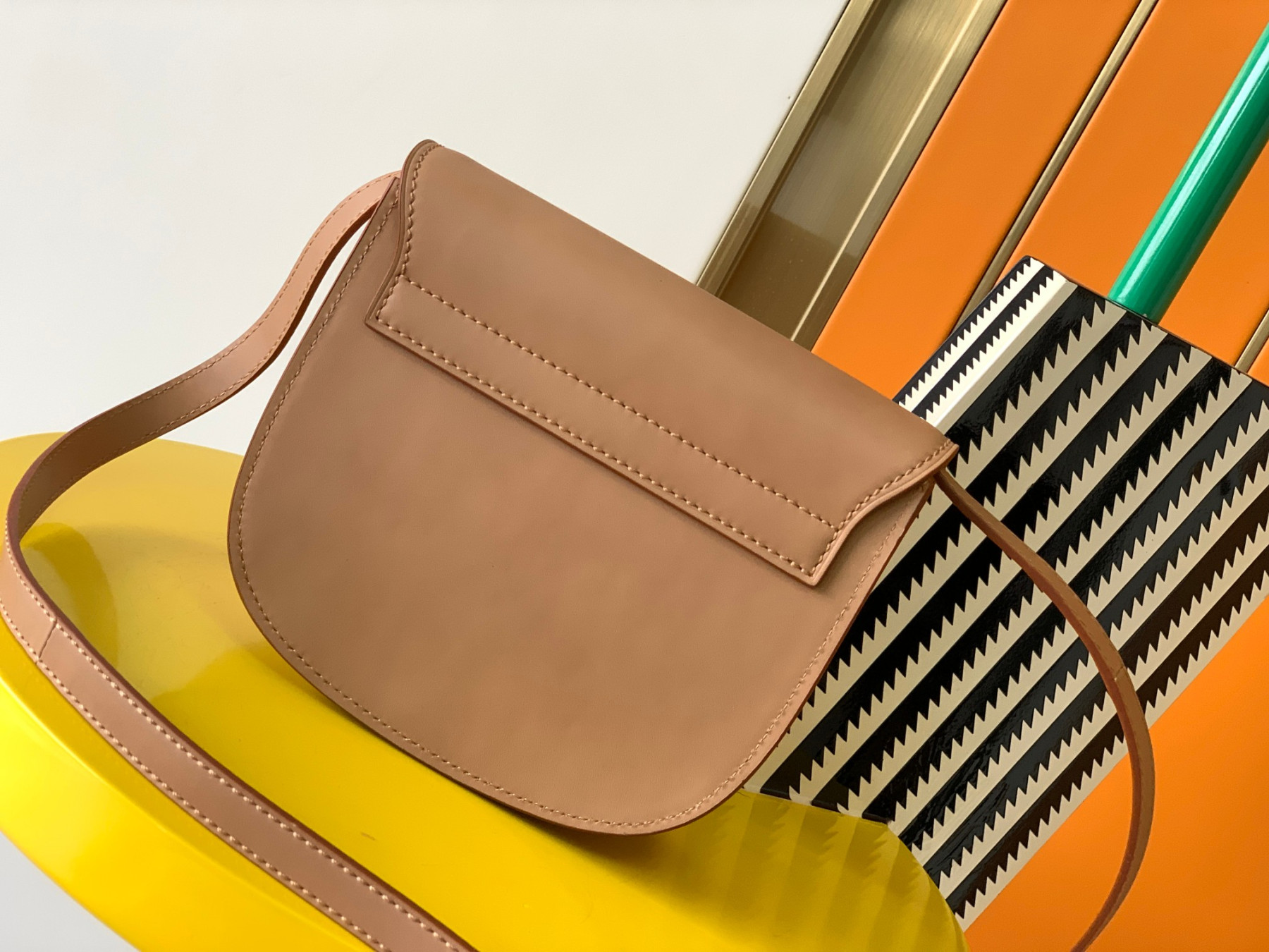 Y51 KAIA SMALL SATCHEL IN SMOOTH LEATHER 7.2 X 6.1 X 2.1 INCHES