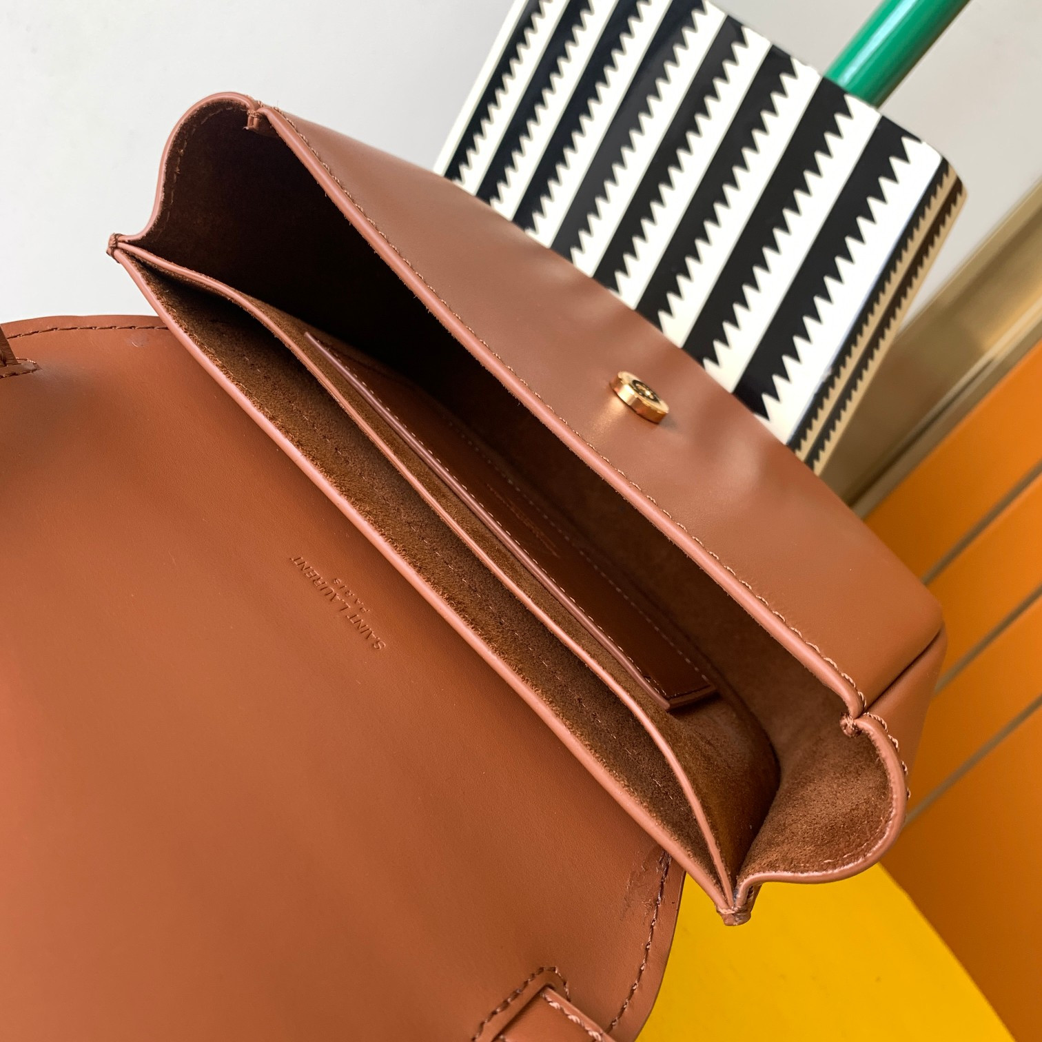 Y51 KAIA SMALL SATCHEL IN SMOOTH LEATHER 7.2 X 6.1 X 2.1 INCHES