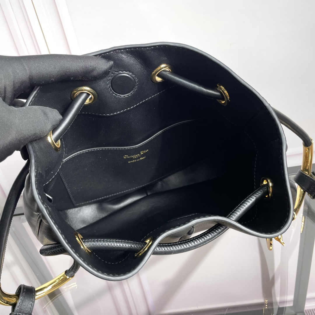 Medium D10r Nolita Bag  Black Calfskin 11 x 10 x 2 inches