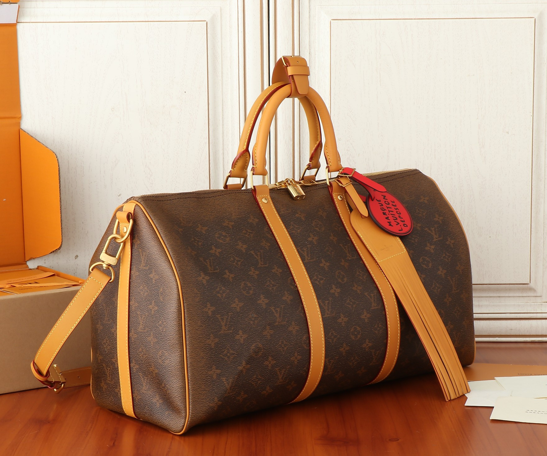 LV Keepall Bandoulière 50 24SS Marque L.Vvtt0n Déposée M11541 50x29x23CM