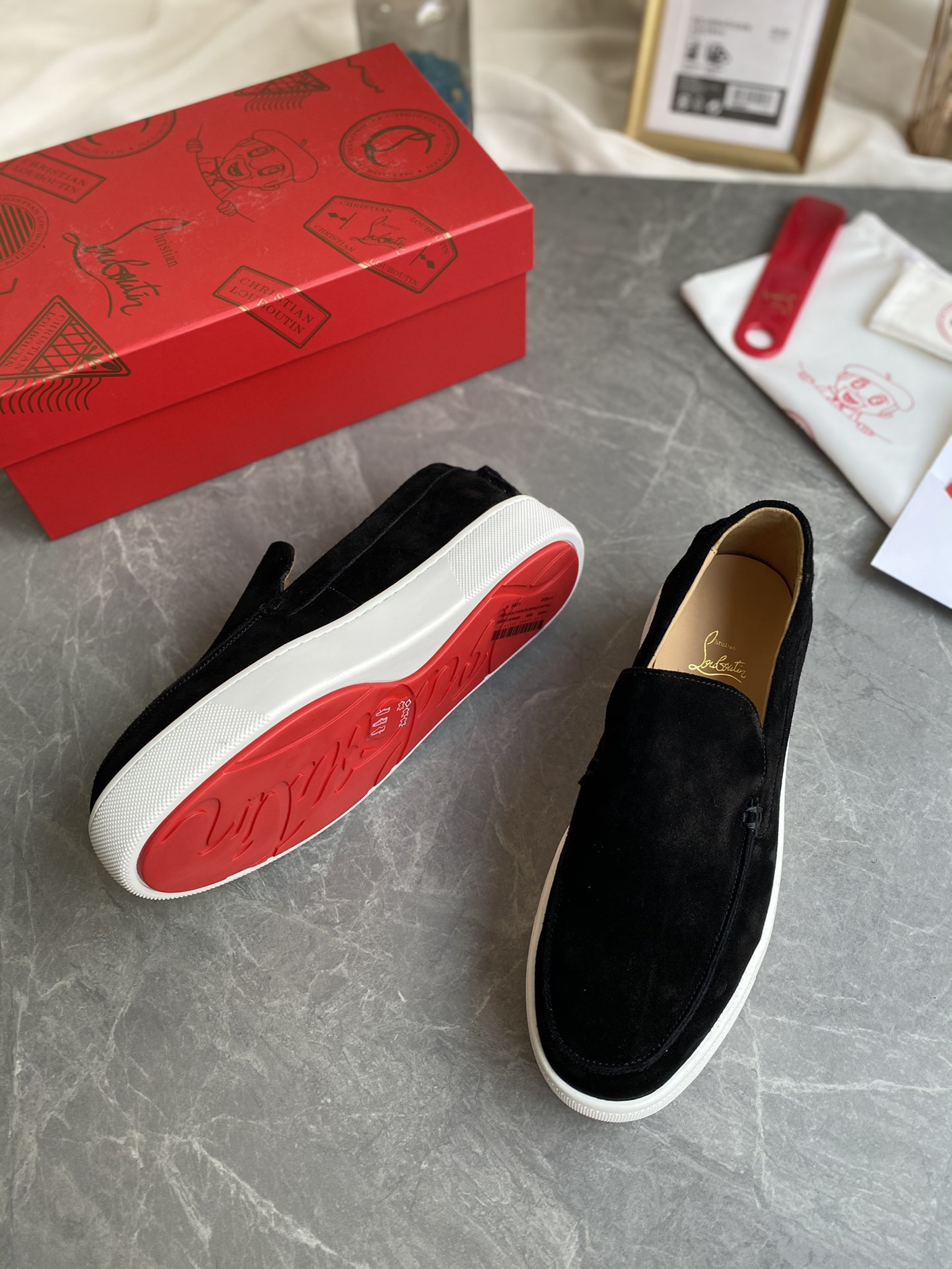 UA Chr1st1an Louboutin thick-soled loafers