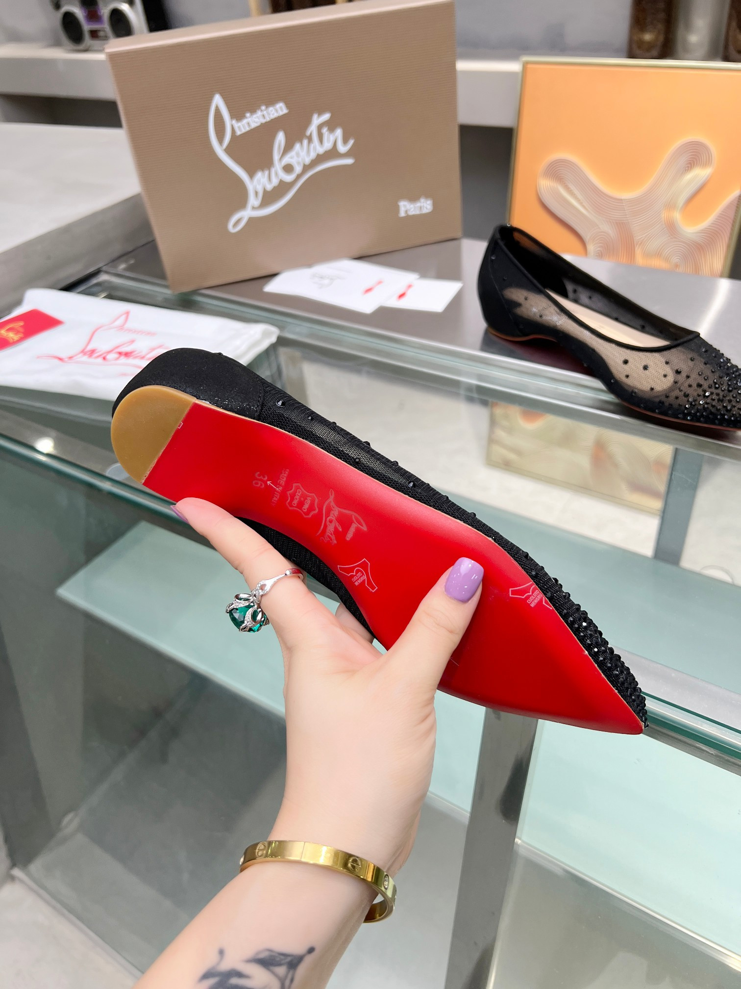 UA Chr1st1an Louboutin CL red-bottom shoes