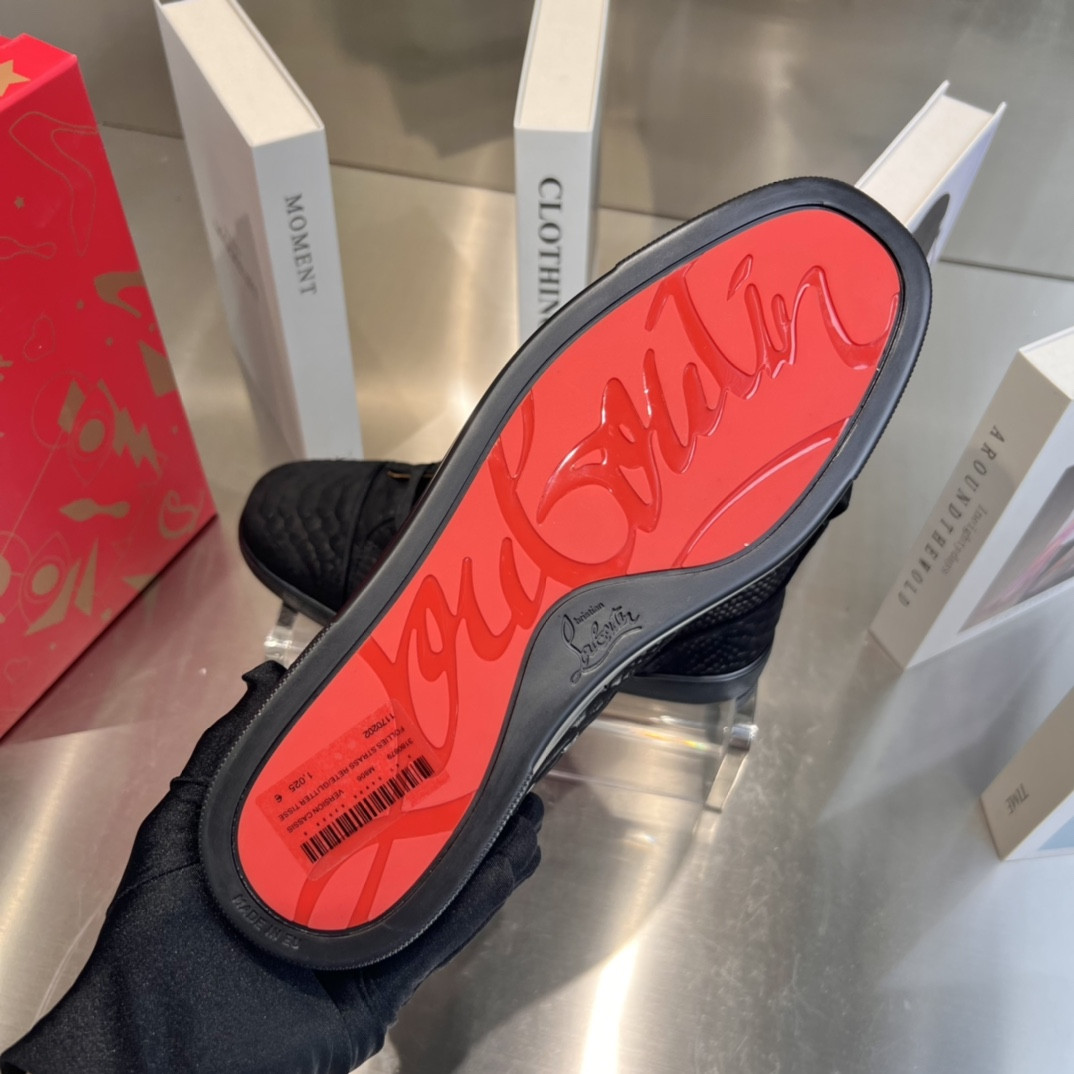 UA Chr1st1an Louboutin high-top matte snake print version