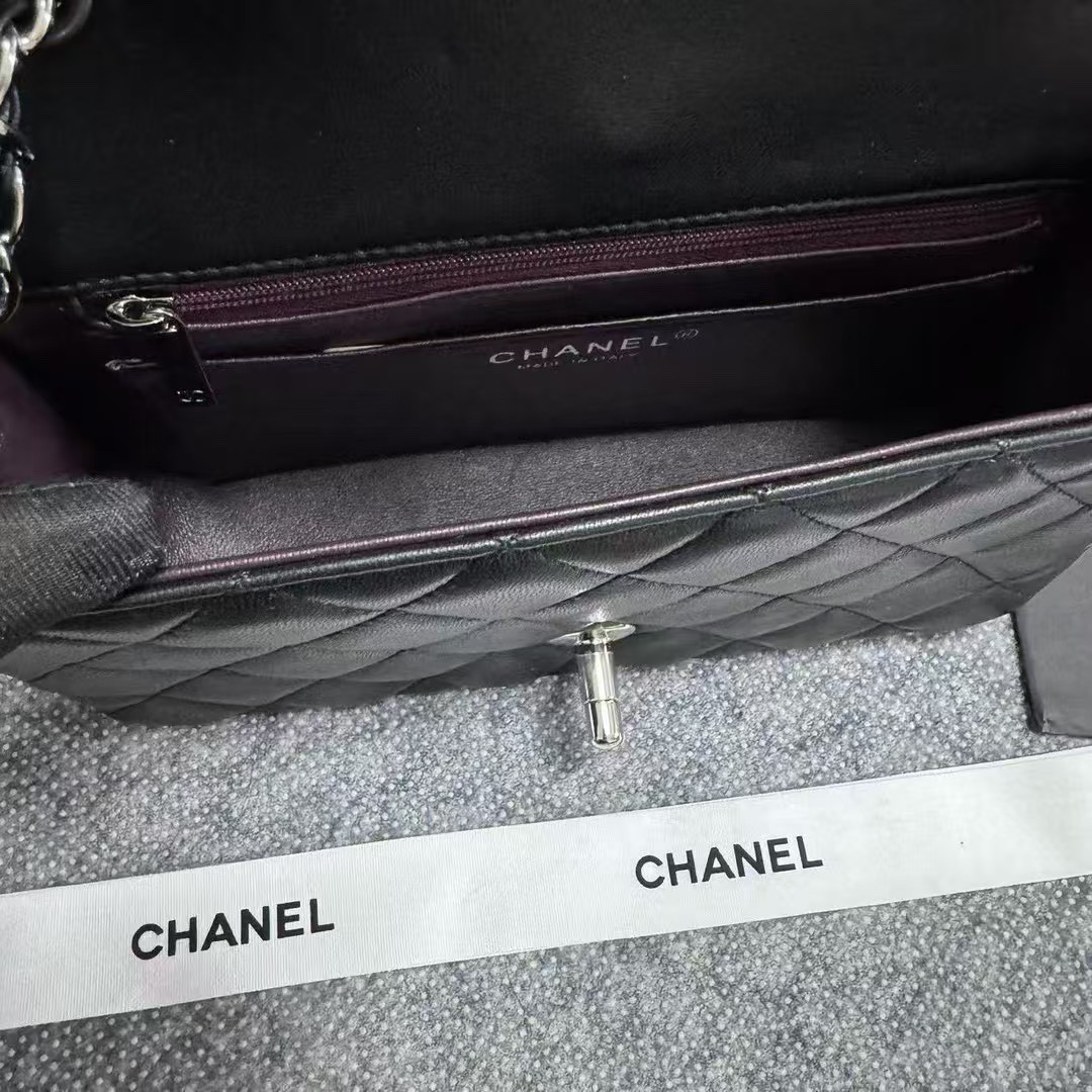 Ch**el MINI FLAP BAG BLACK 12 × 20 × 6 cm