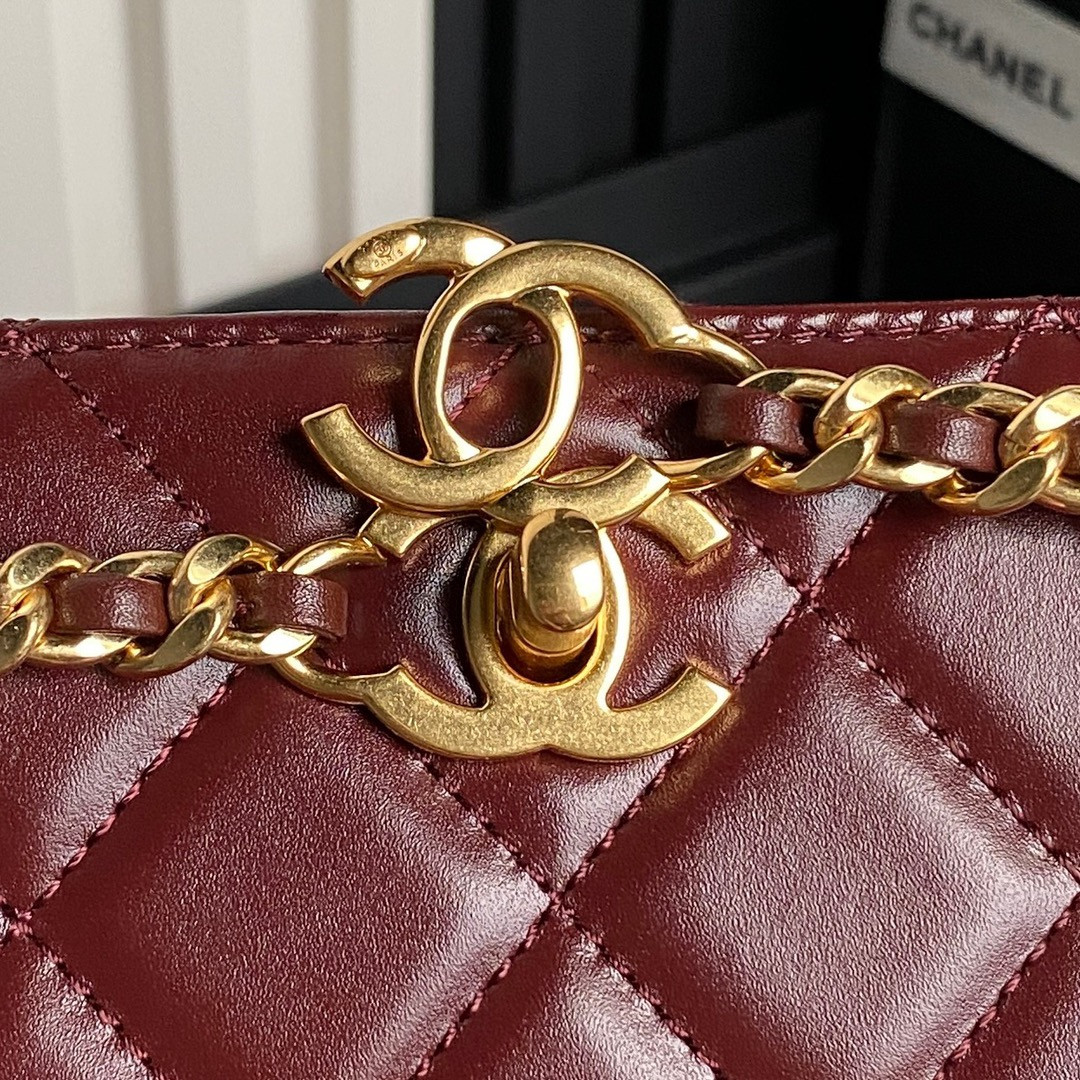 Ch**el 24K Handbag 16×21×7cm