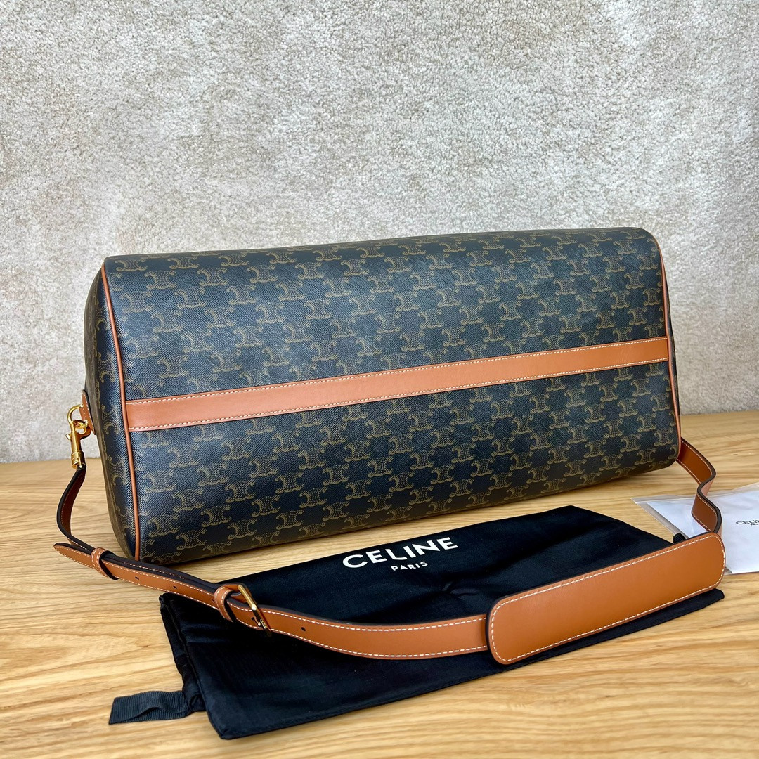 Ce1i*e Large Travel Bag IN Triomphe Canvas with Ce1i*e Print 50x27x23cm