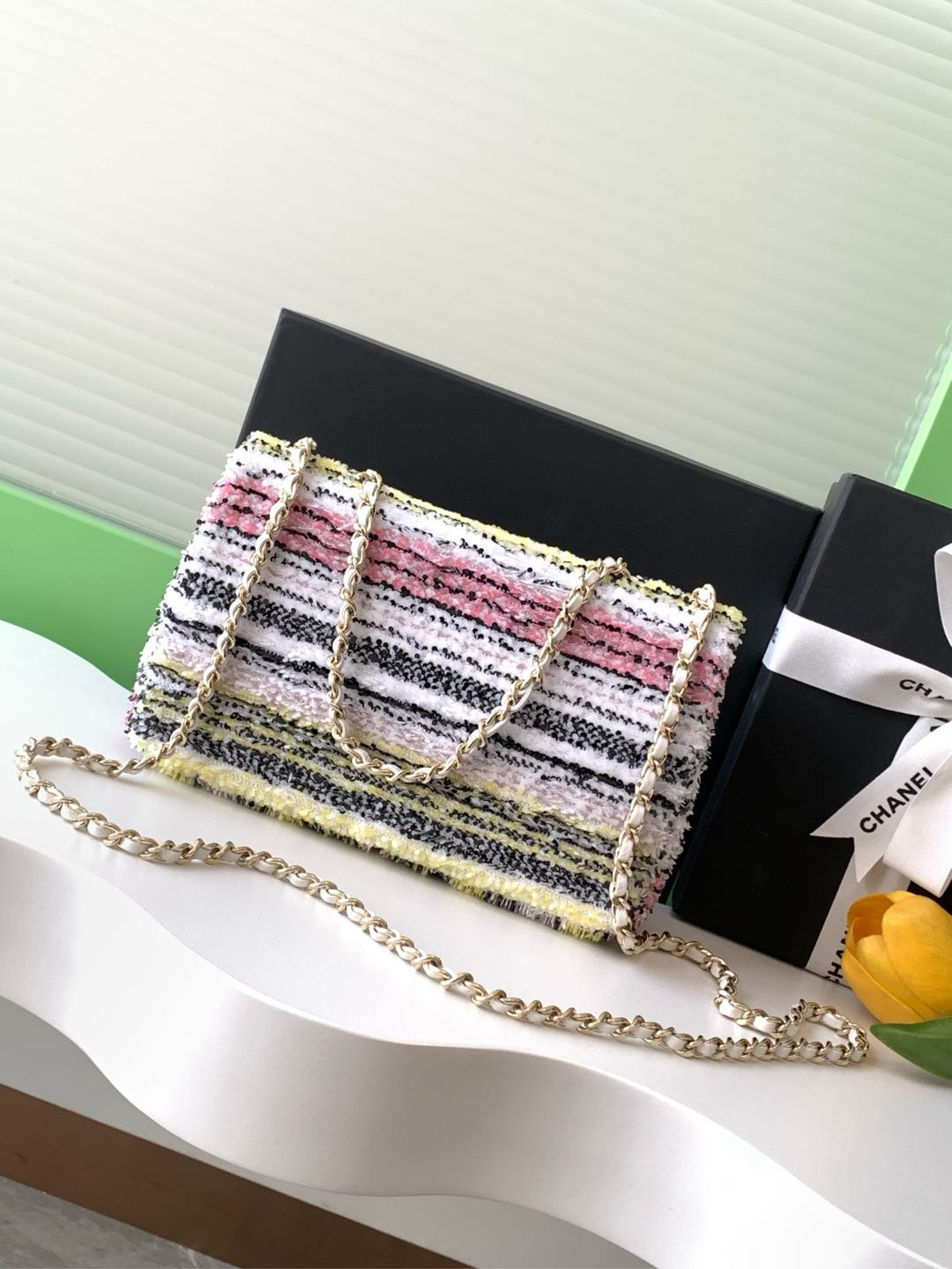 Ch**el Flap Bag 14x21x8cm