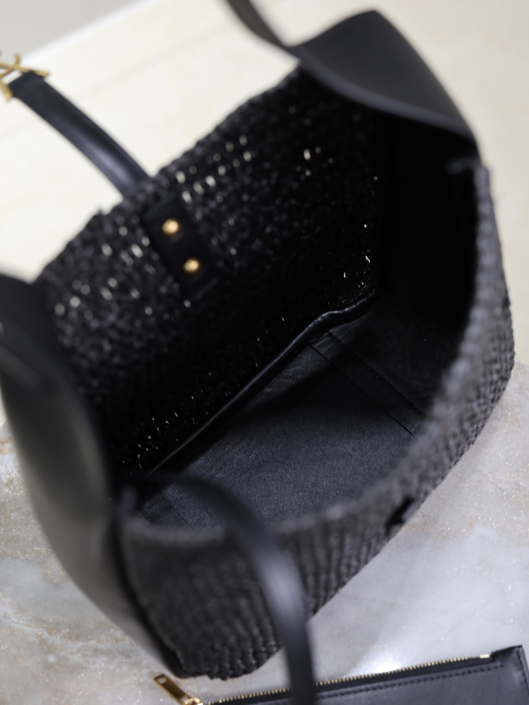 Y51 LE 5 À 7 Soft Small (Raffia/Leather) 22x22x7-9cm