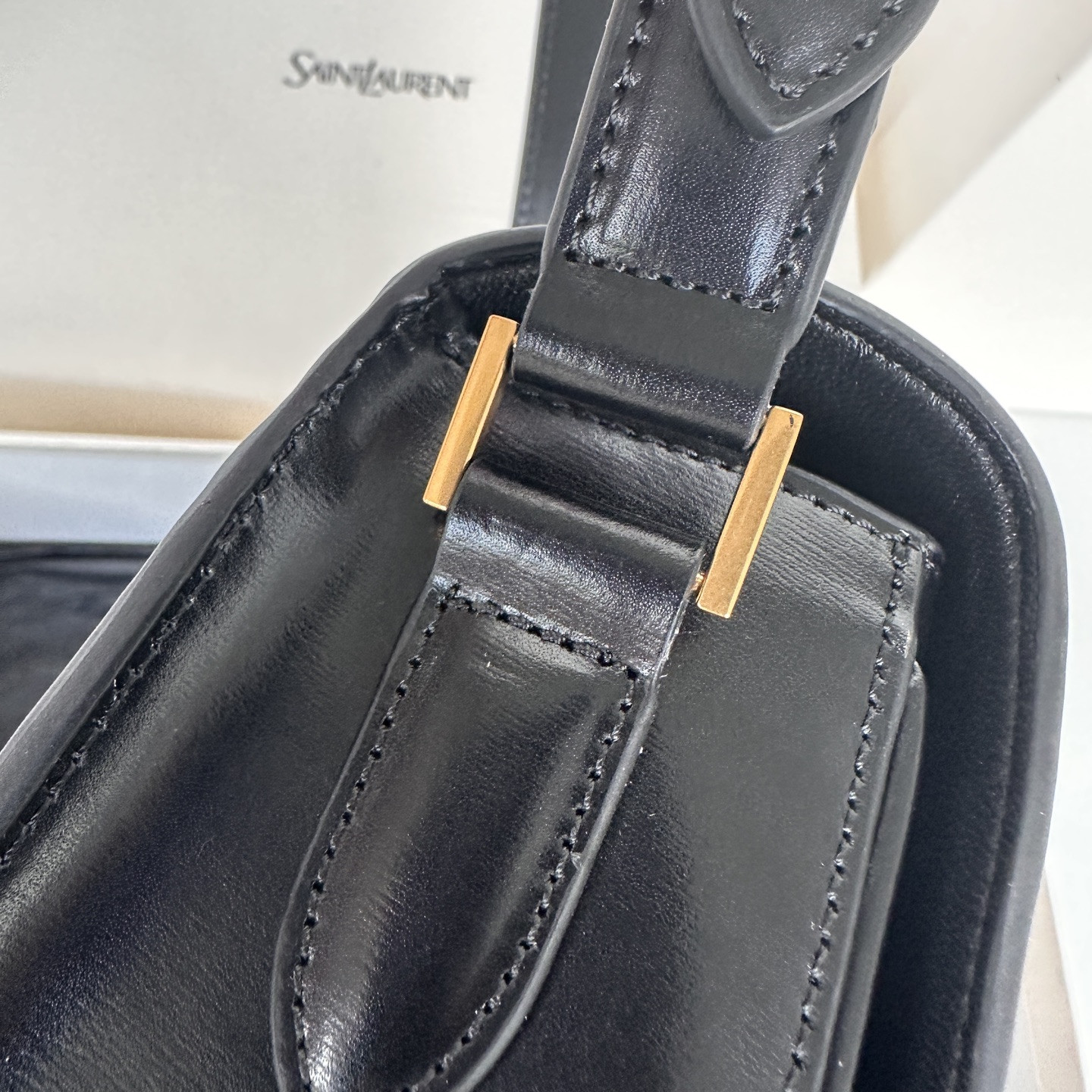 Y51 solferino large in box Sa1nt Lau*nt 29x18x9cm