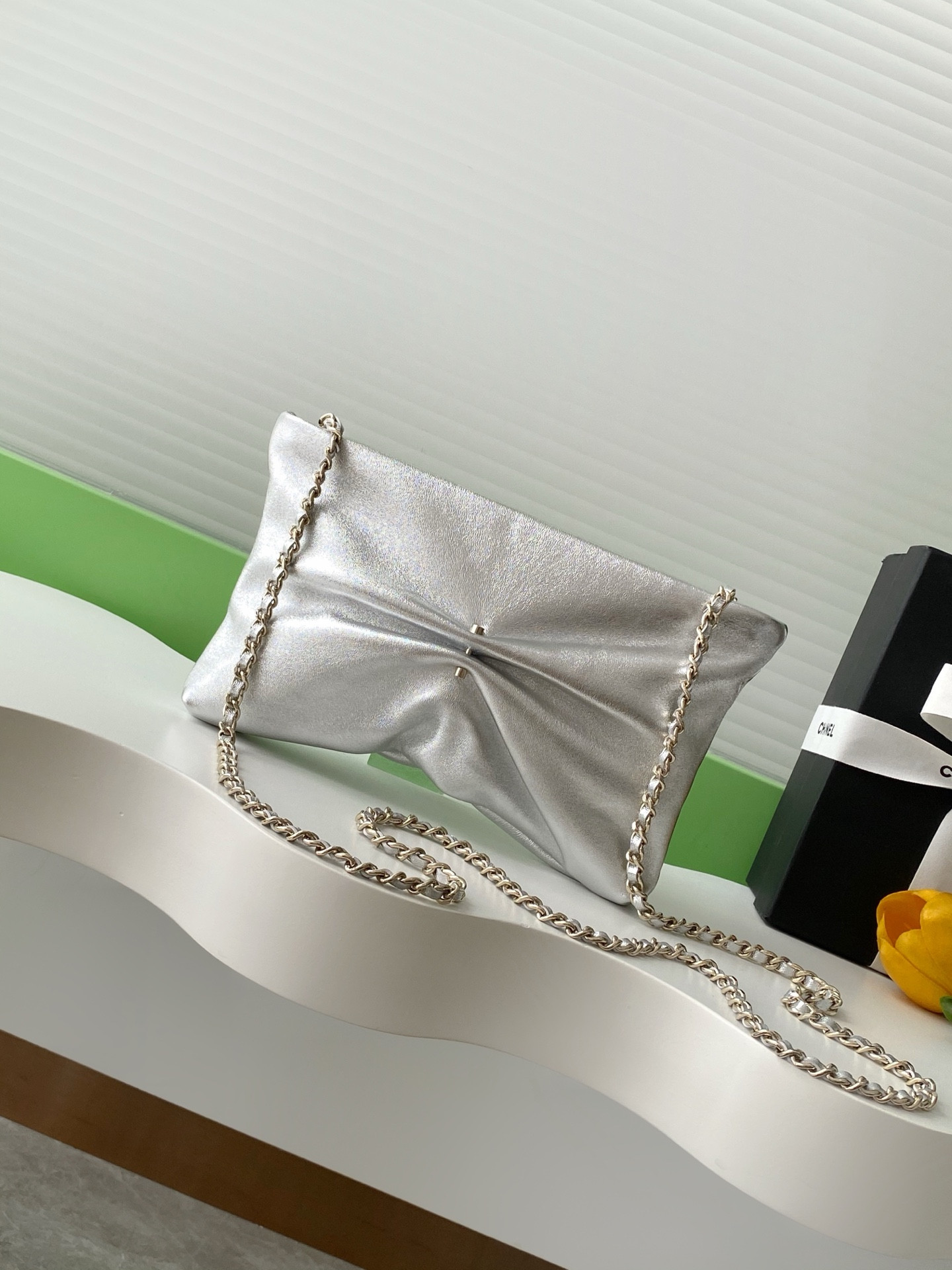 Ch**el Clutch with Chain 14x24x5cm