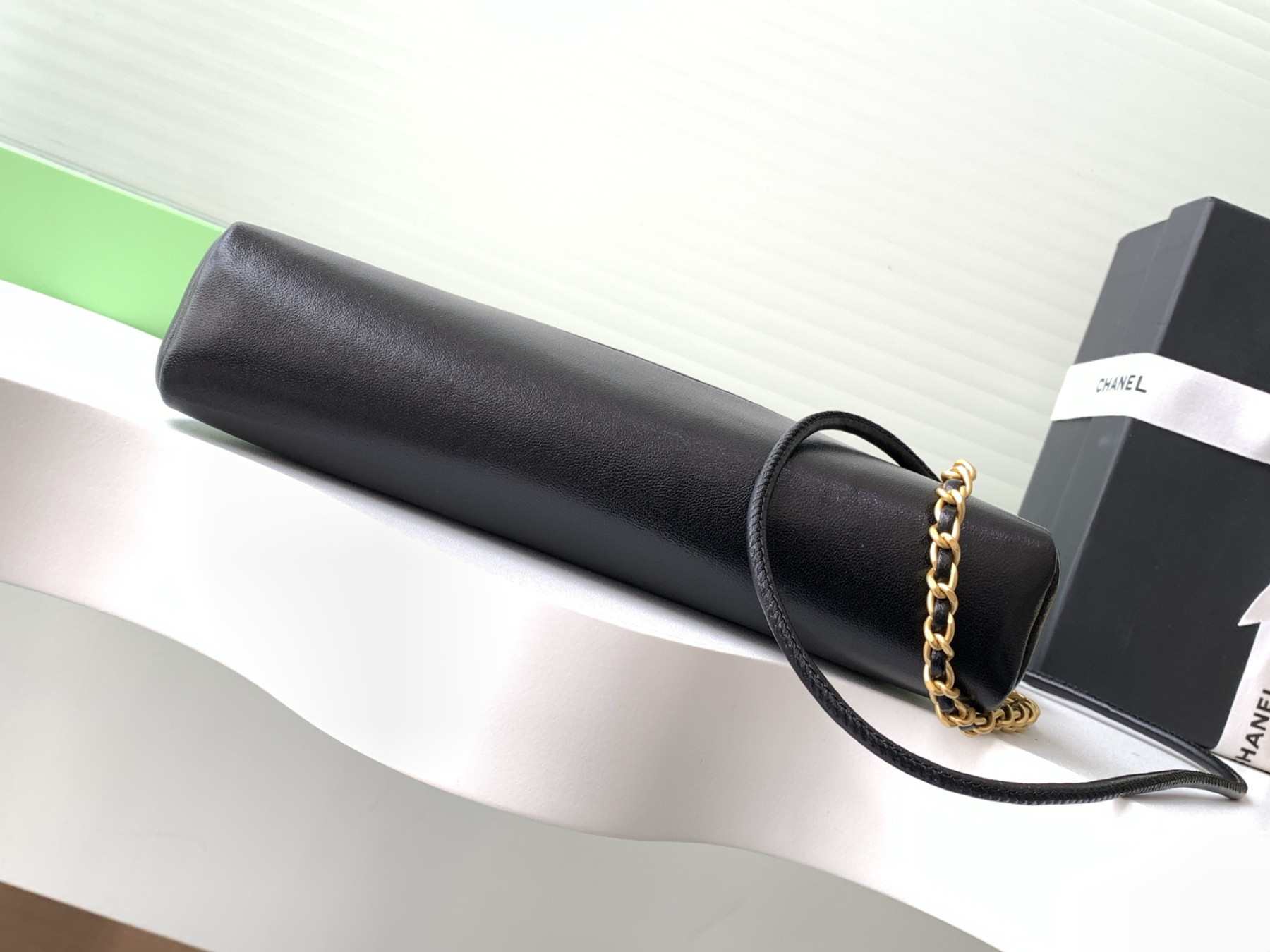 Ch**el 31 Mini Shopping Bag Lambskin & Gold-Tone Metal 22x23x5cm