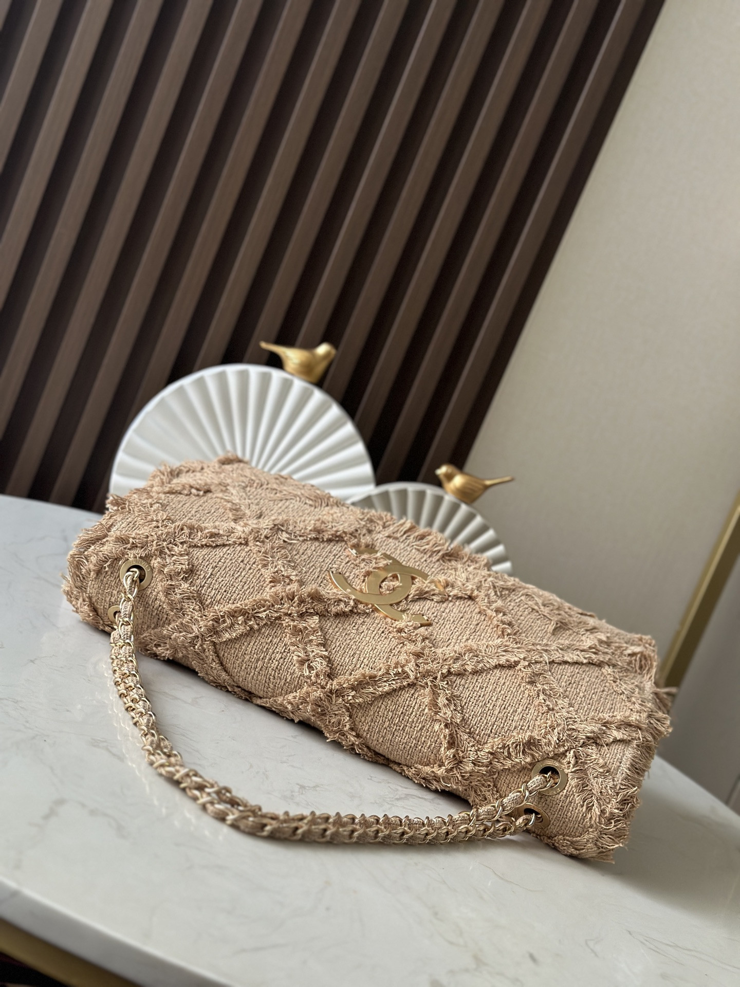 Ch**el vintage Flap bag 38x21x11cm