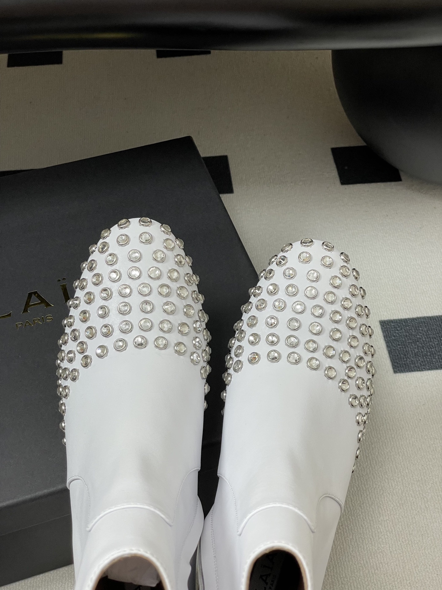 UA Alaia Crystal D1am0nd Boots 5.5cm Heel(Customized Size 7-10 days production time)