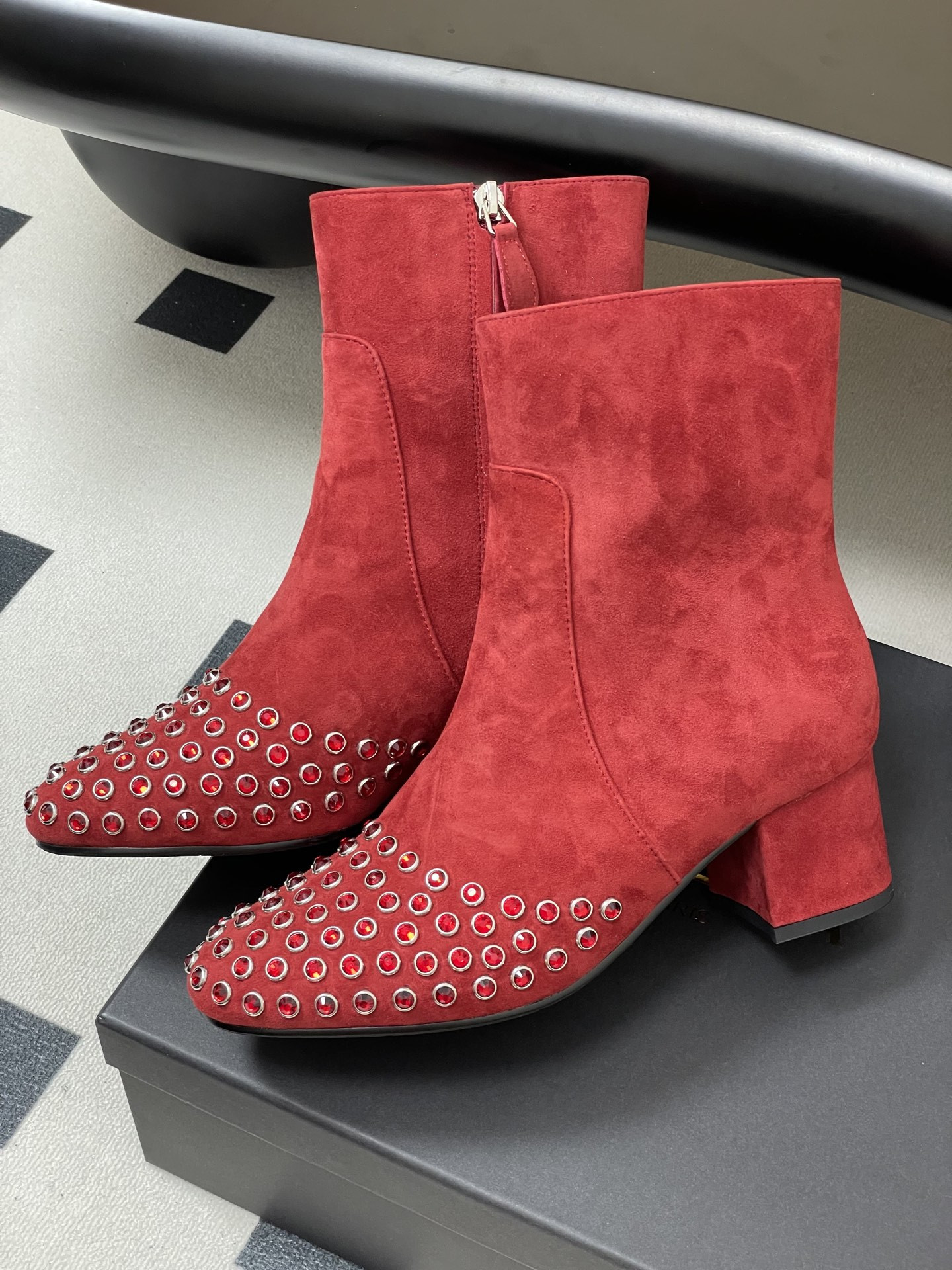 UA Alaia Crystal D1am0nd Boots 5.5cm Heel(Customized Size 7-10 days production time)