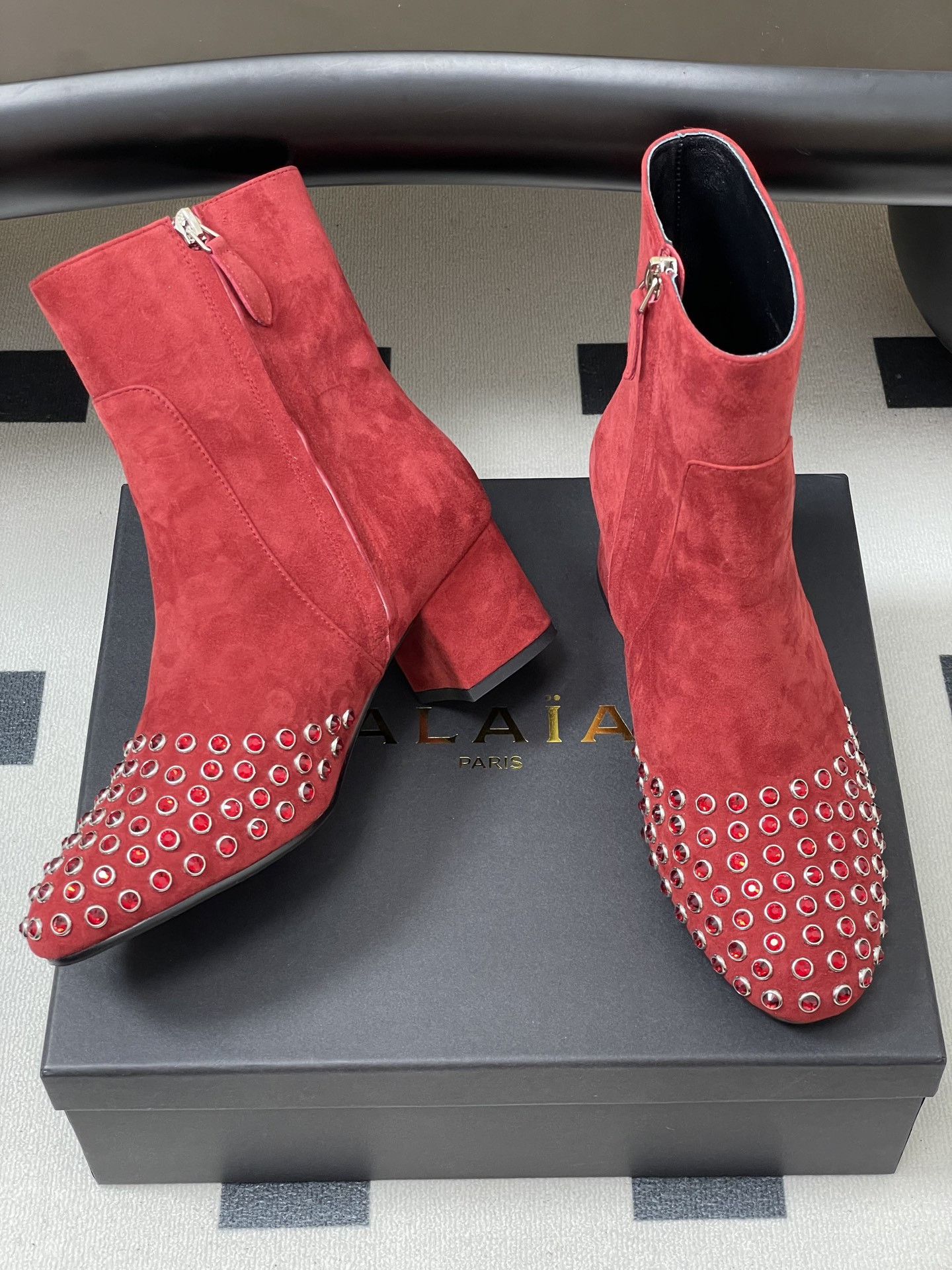 UA Alaia Crystal D1am0nd Boots 5.5cm Heel(Customized Size 7-10 days production time)