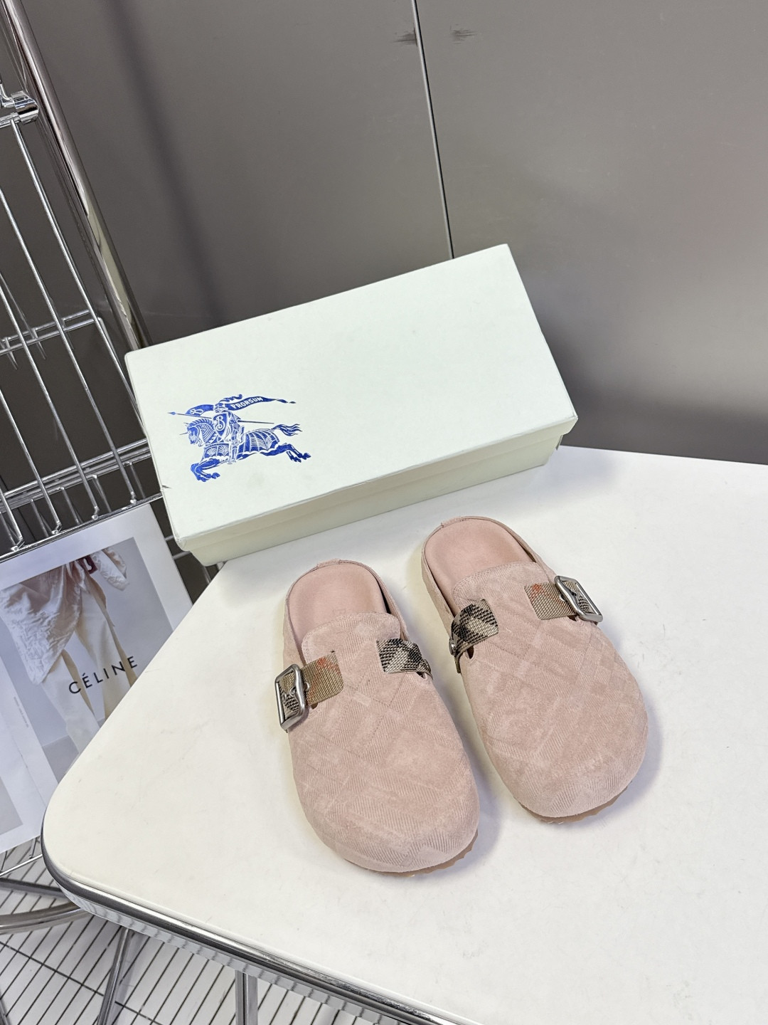 UA Bv*b*rry Check Suede Urchin Clogs