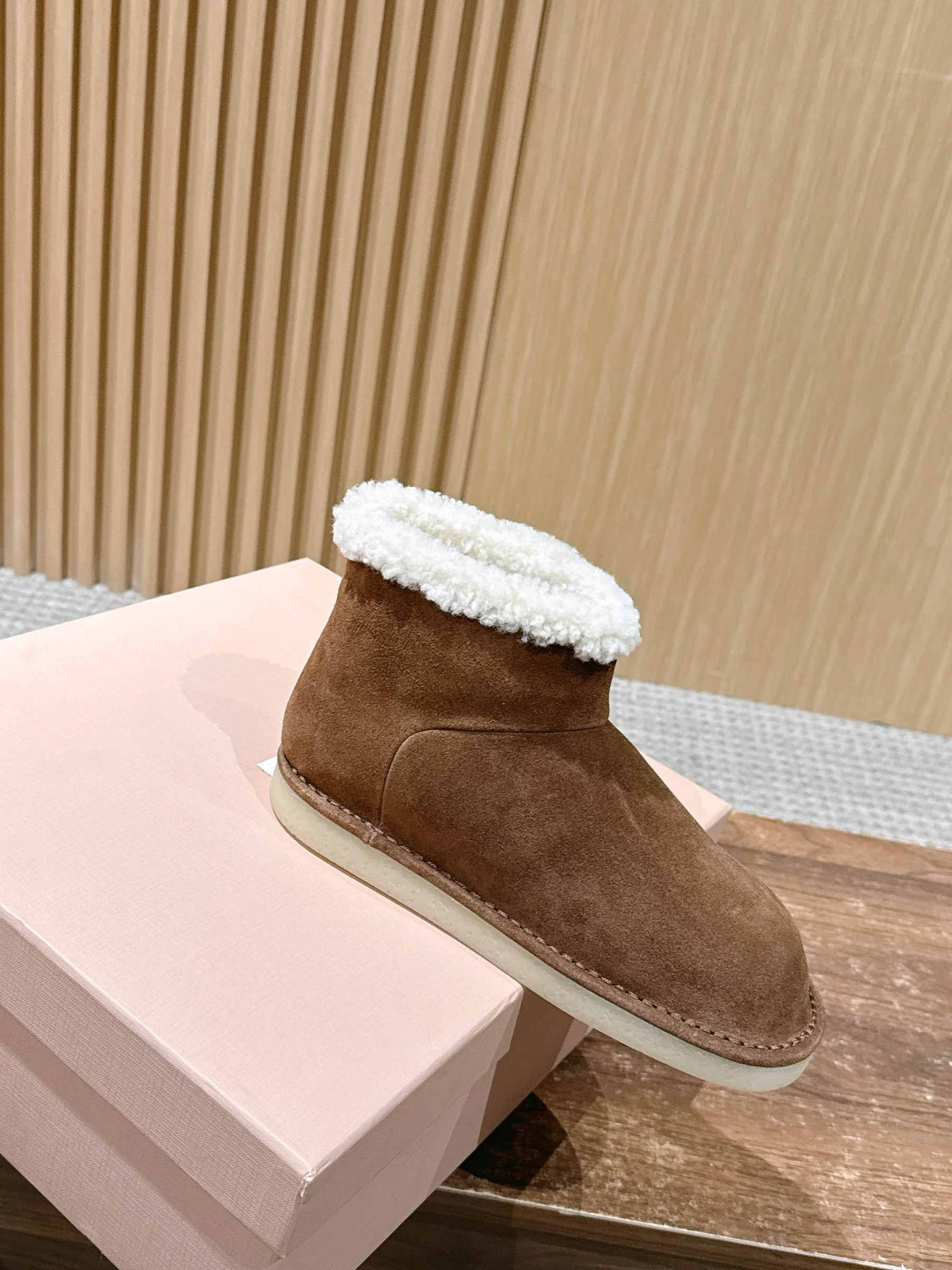 UA Miu Miu Suede and Shearling Booties