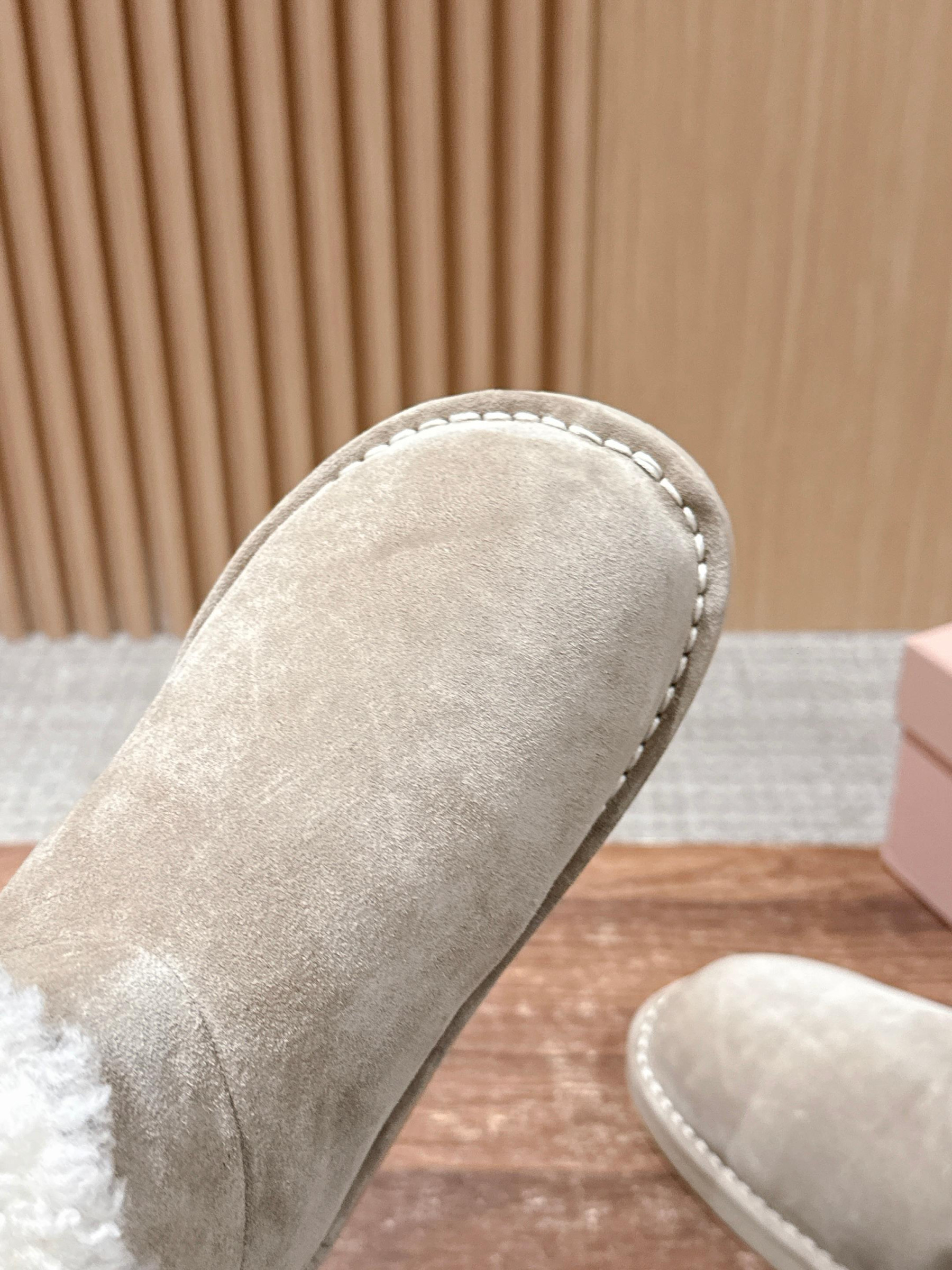 UA Miu Miu Suede and Shearling Booties