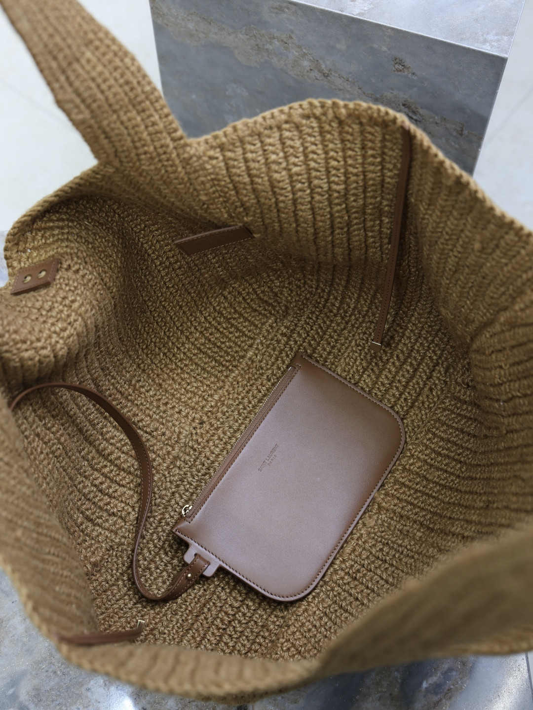 Y51 LE 5 À 7 BEA (Cord and leather) 50x28x18cm