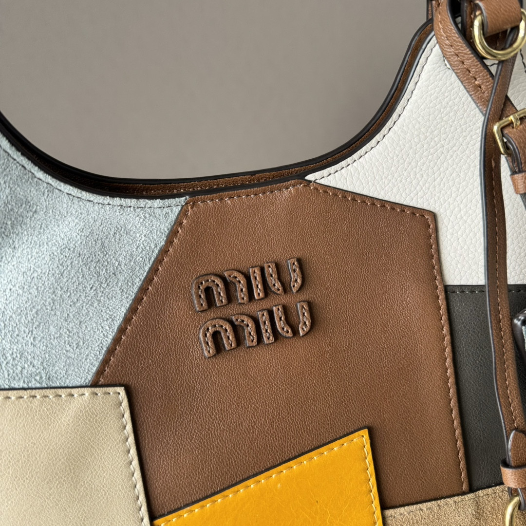 Miu Miu Patchwork Leather Handbag 20x25.5x13cm
