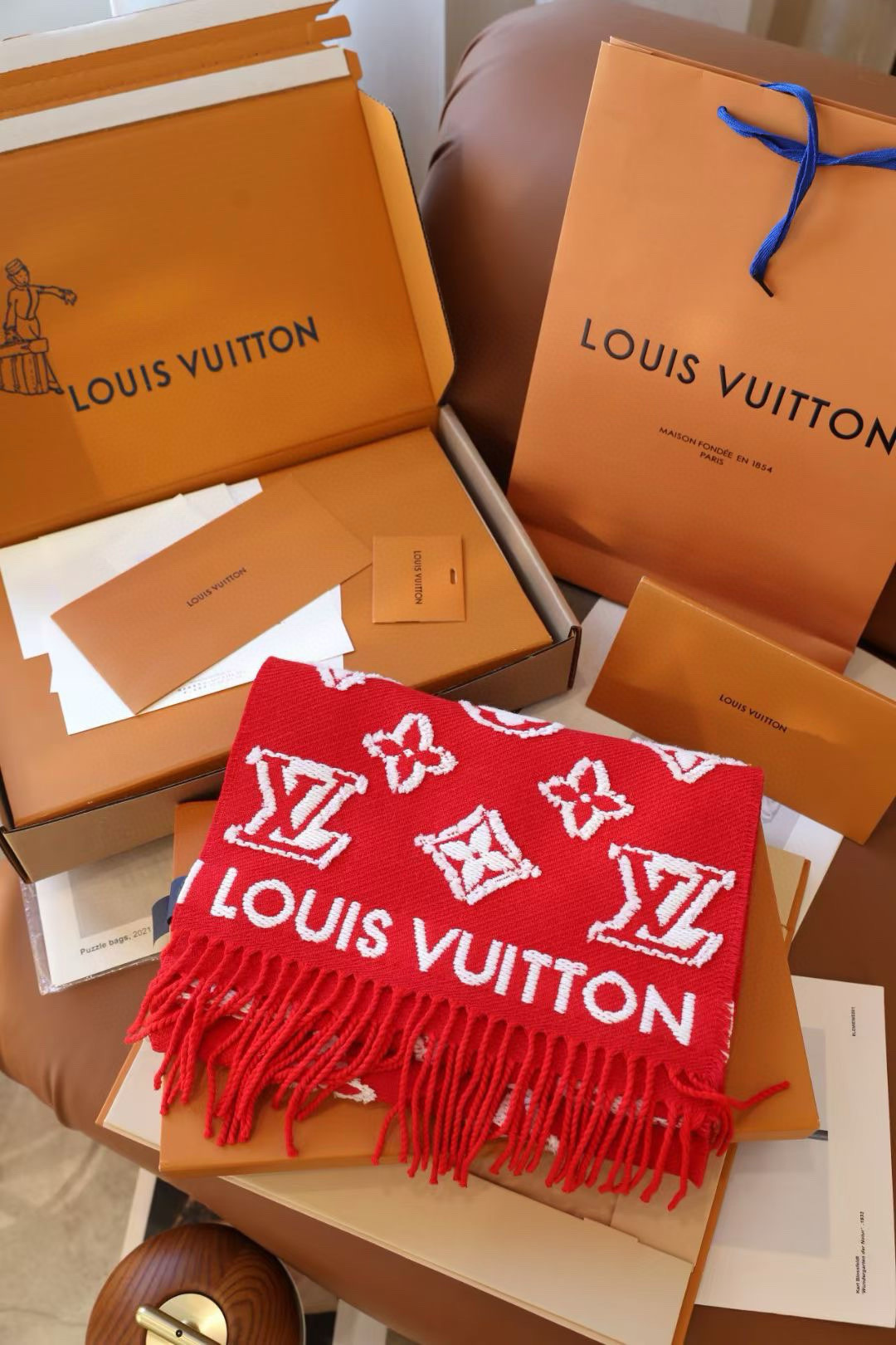 Louis Vuitton scarf 34x220cm