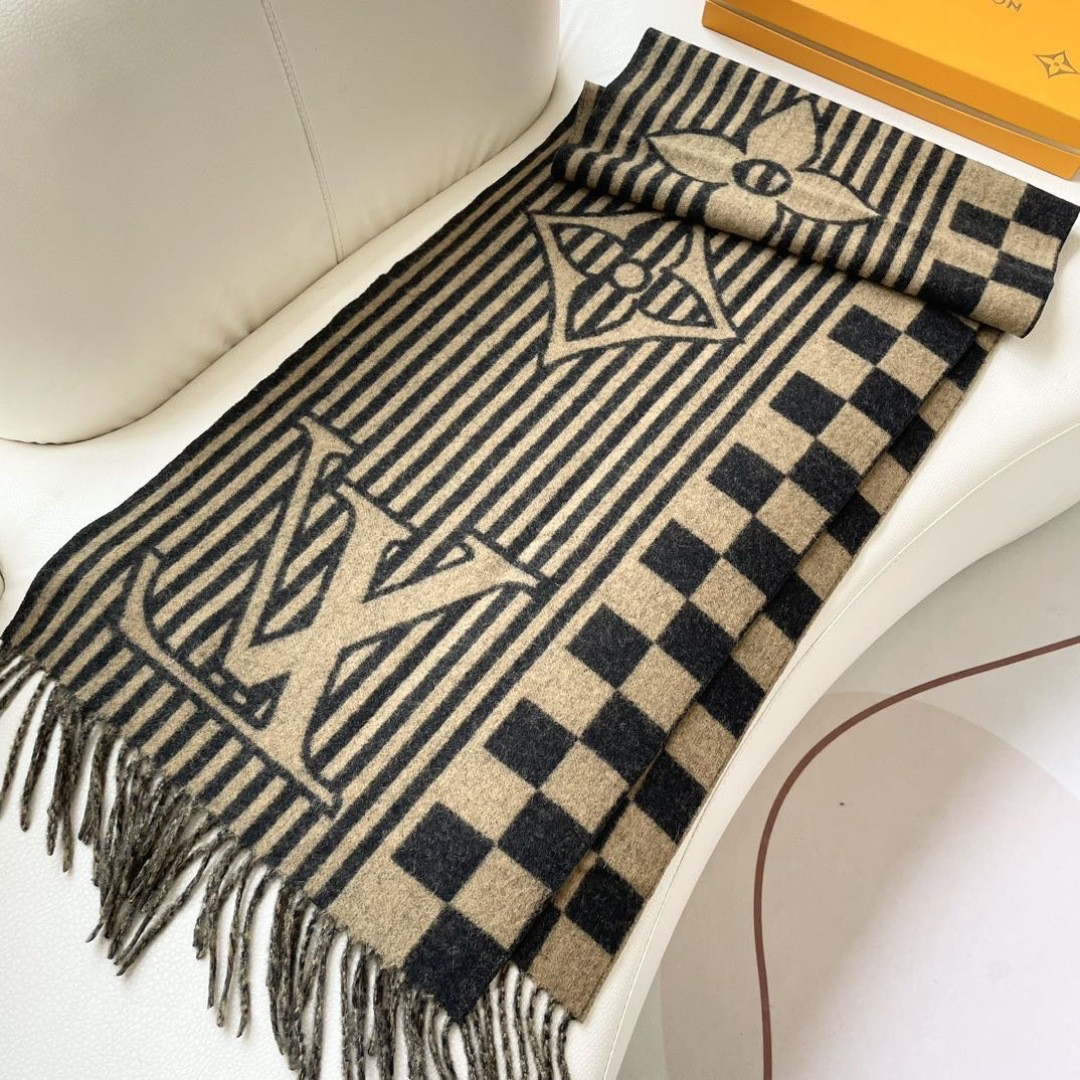 Louis Vuitton scarf 40x205cm 100% cashmere