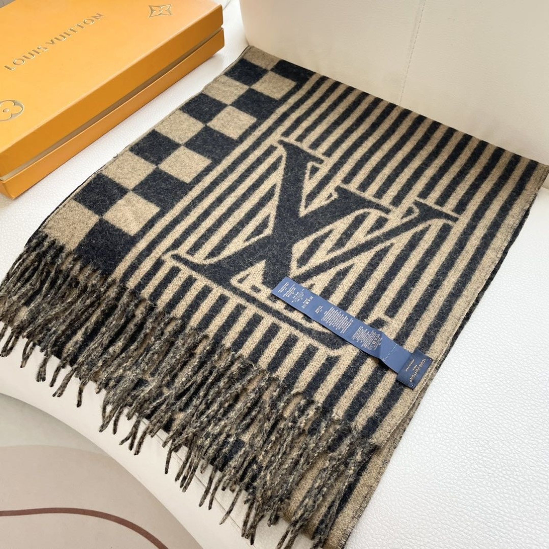 Louis Vuitton scarf 40x205cm 100% cashmere