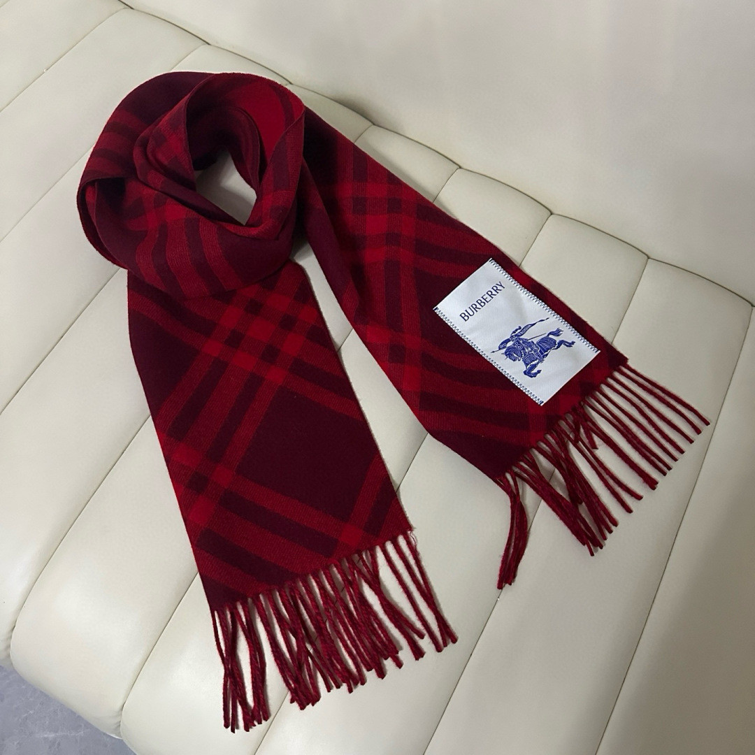 Bv*b*rry scarf 30x180cm 100% cashmere