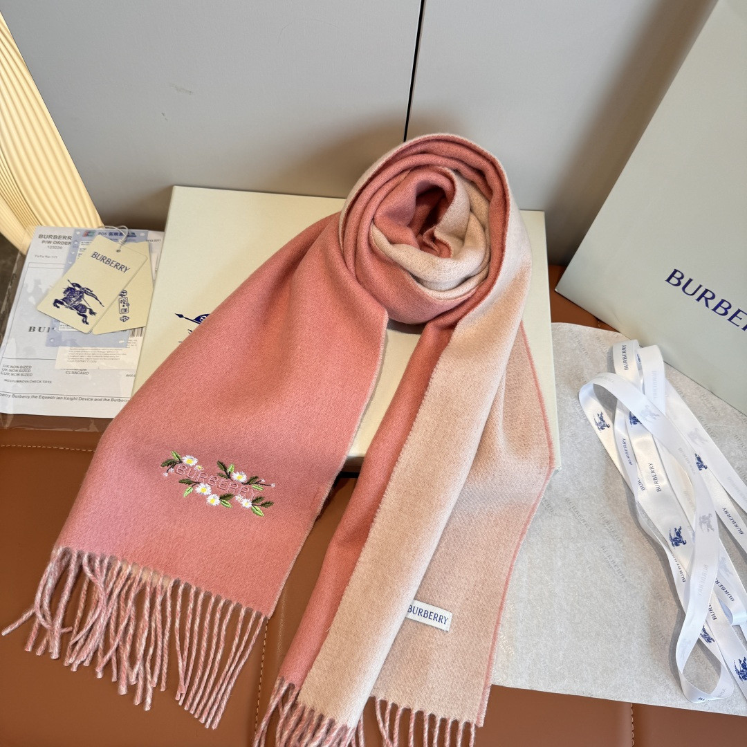 Bv*b*rry Double-sided scarf 30x200cm 100% cashmere