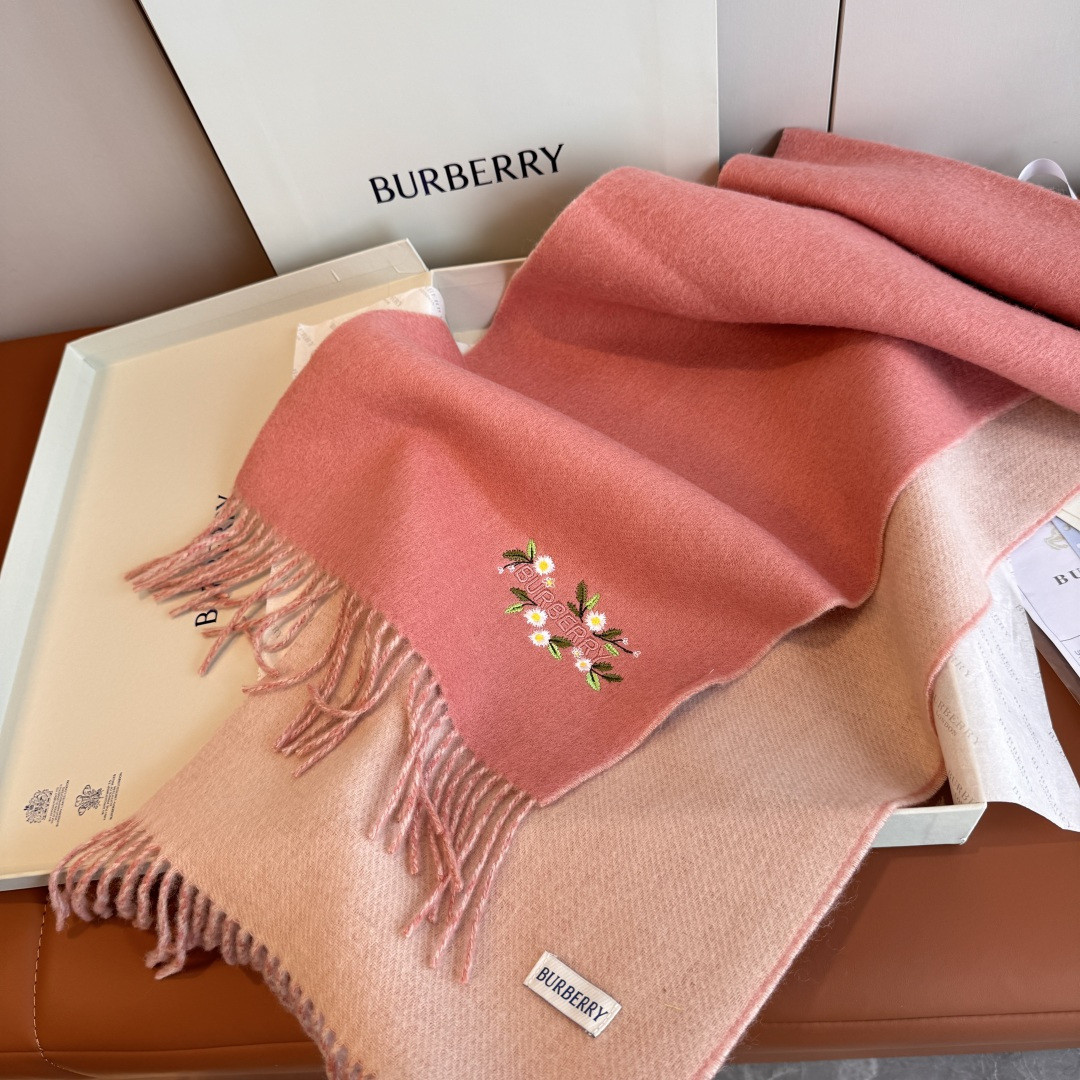 Bv*b*rry Double-sided scarf 30x200cm 100% cashmere