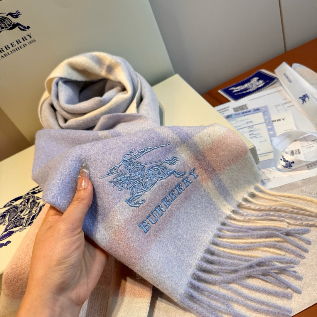 Bv*b*rry scarf 32x180cm 100% cashmere