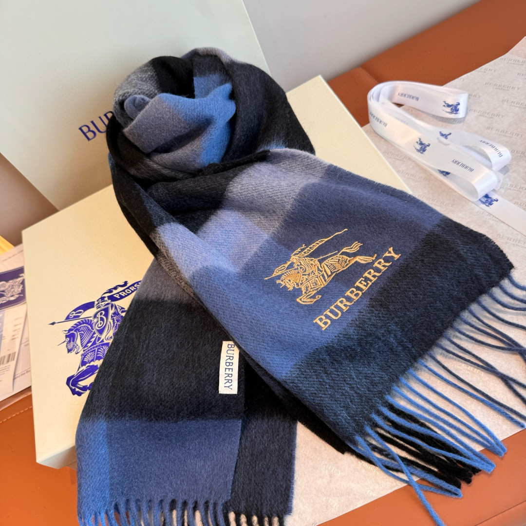 Bv*b*rry scarf 32x180cm 100% cashmere