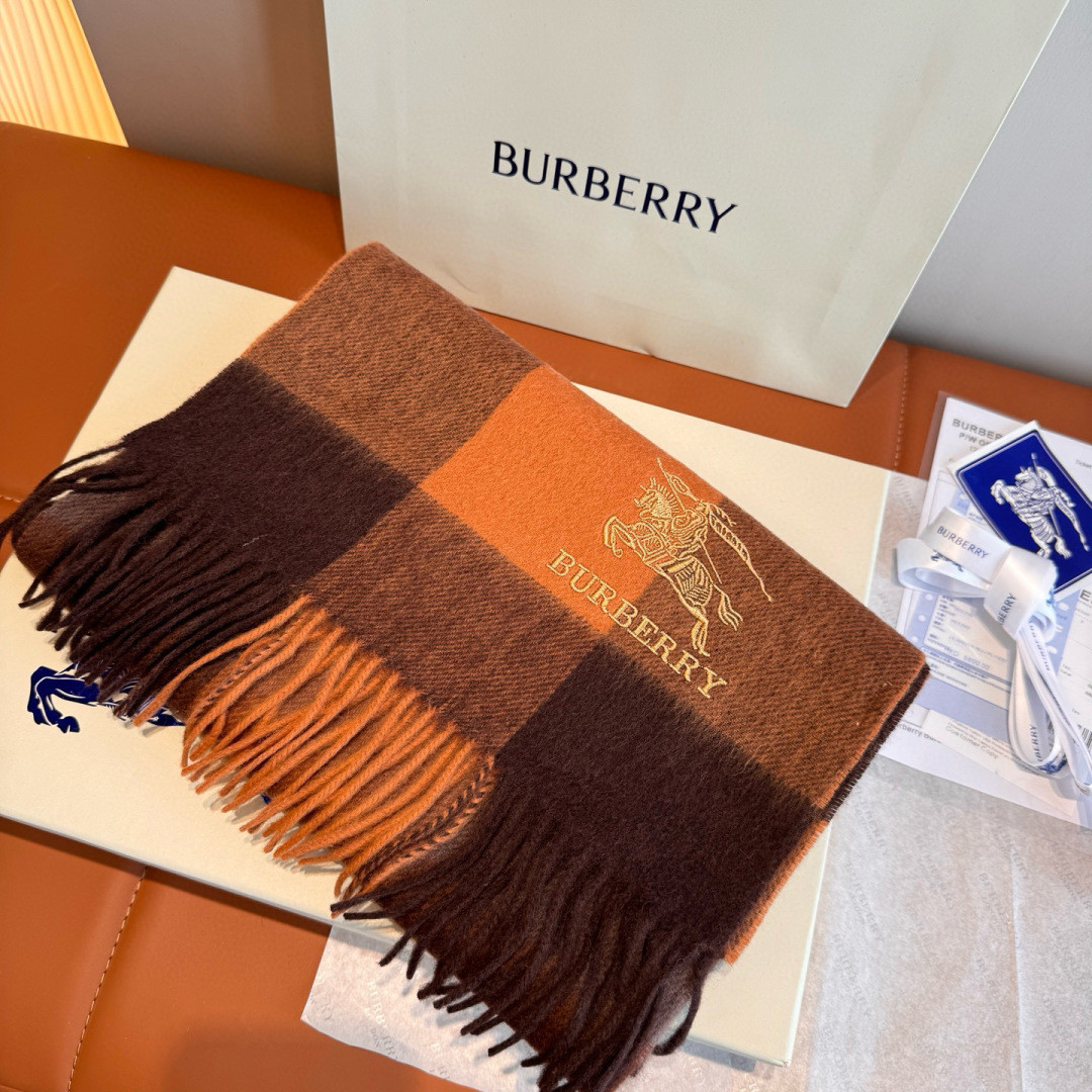 Bv*b*rry scarf 32x180cm 100% cashmere