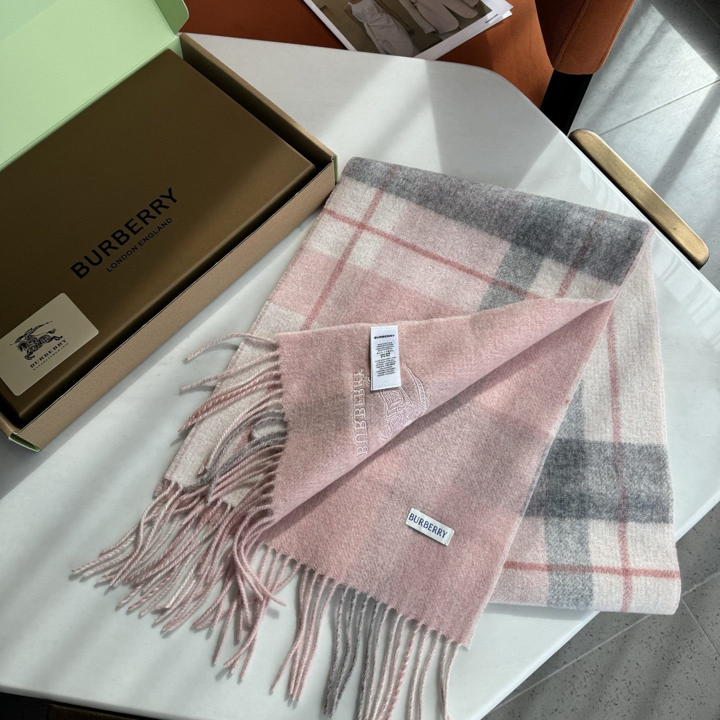 Bv*b*rry scarf 30x180cm 100% lambswool